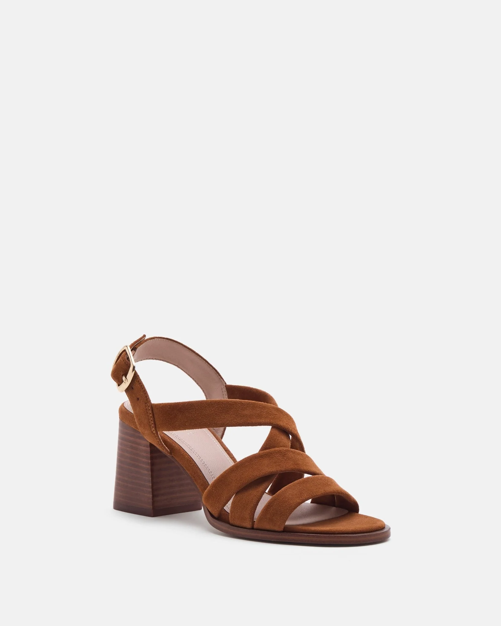 SANDALES JAVINE/VEL COGNAC - Sandales à talons carrés et brides