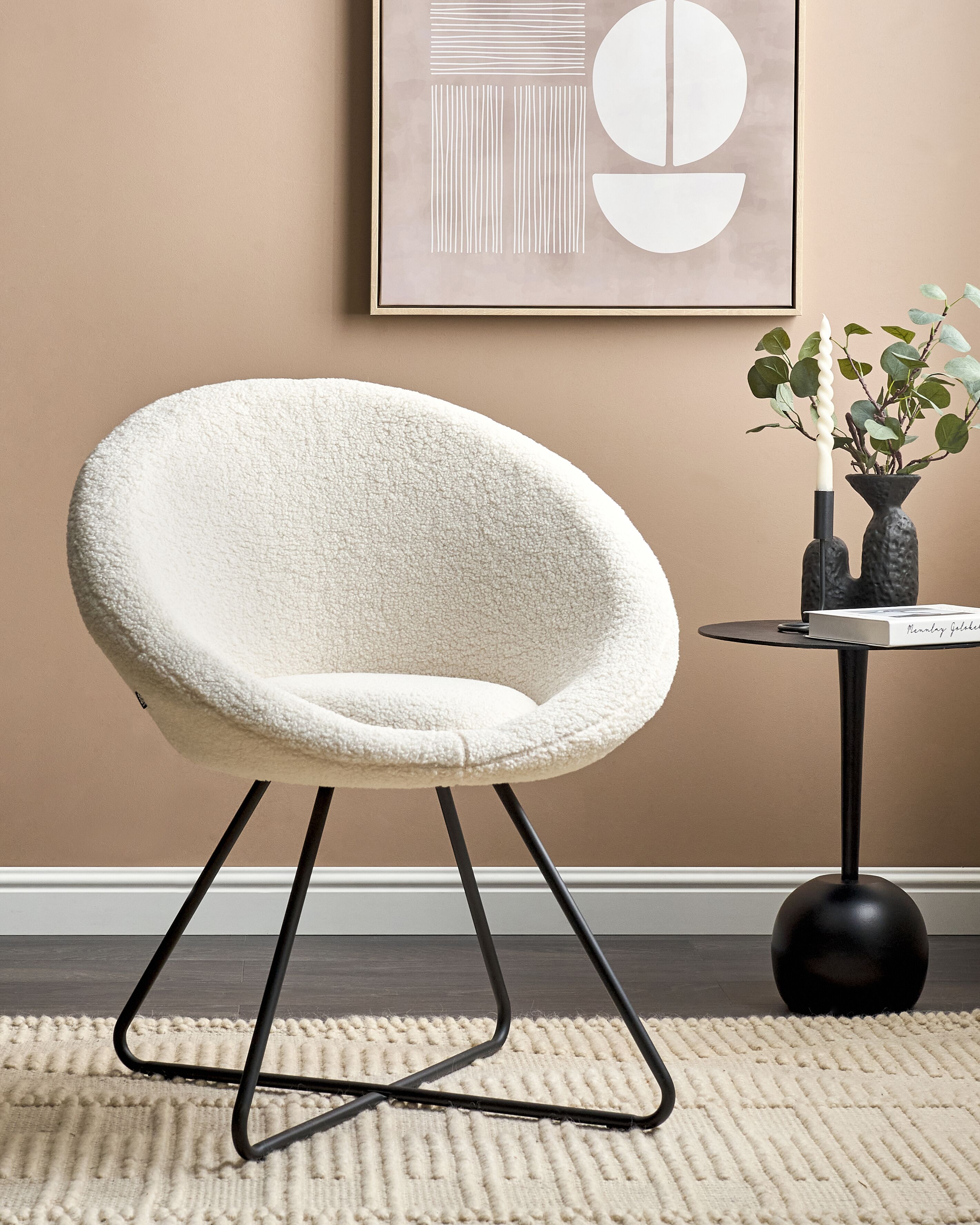 Dining Chair FLOBY II Boucle Off-White