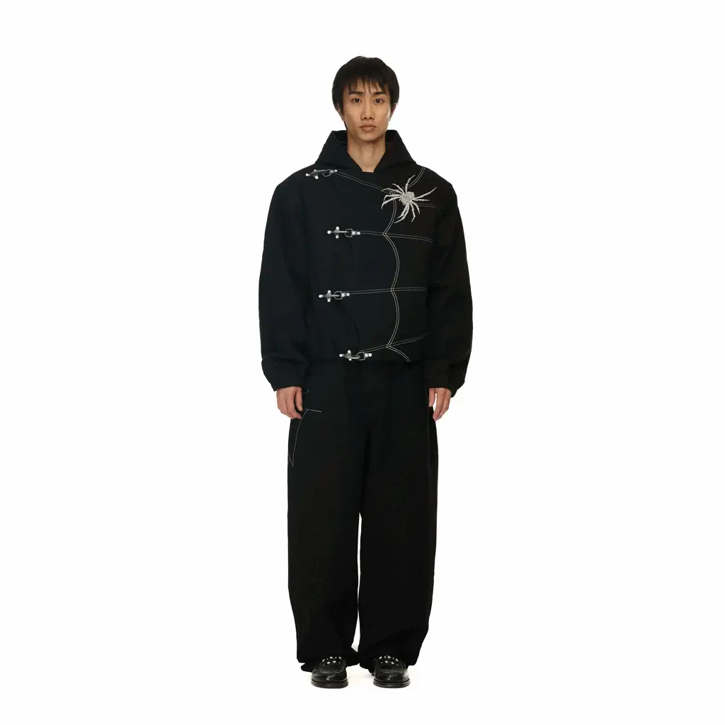 "spiderweb" raw Denim