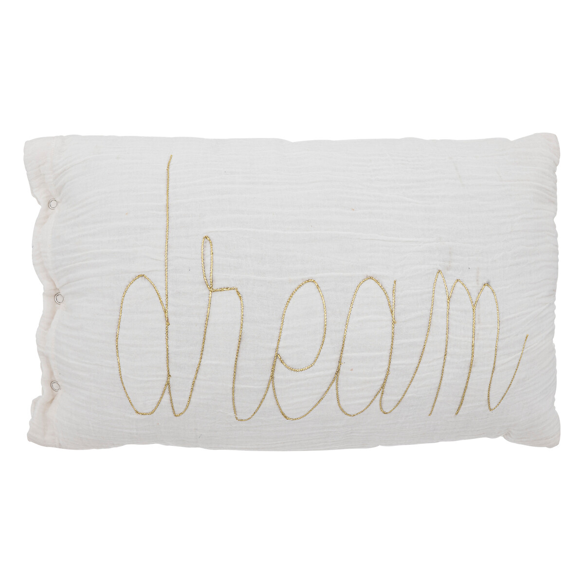 Rectangular cushion "Lili" Cotton gauze, white, 50x30 cm