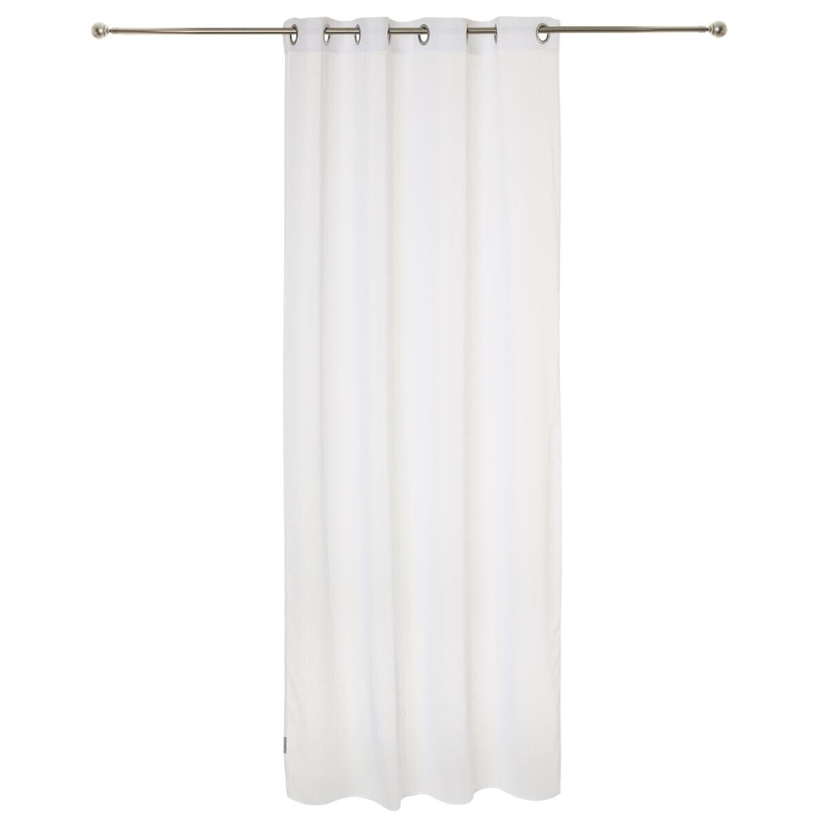 Sheer curtain striped White, 140x240 cm