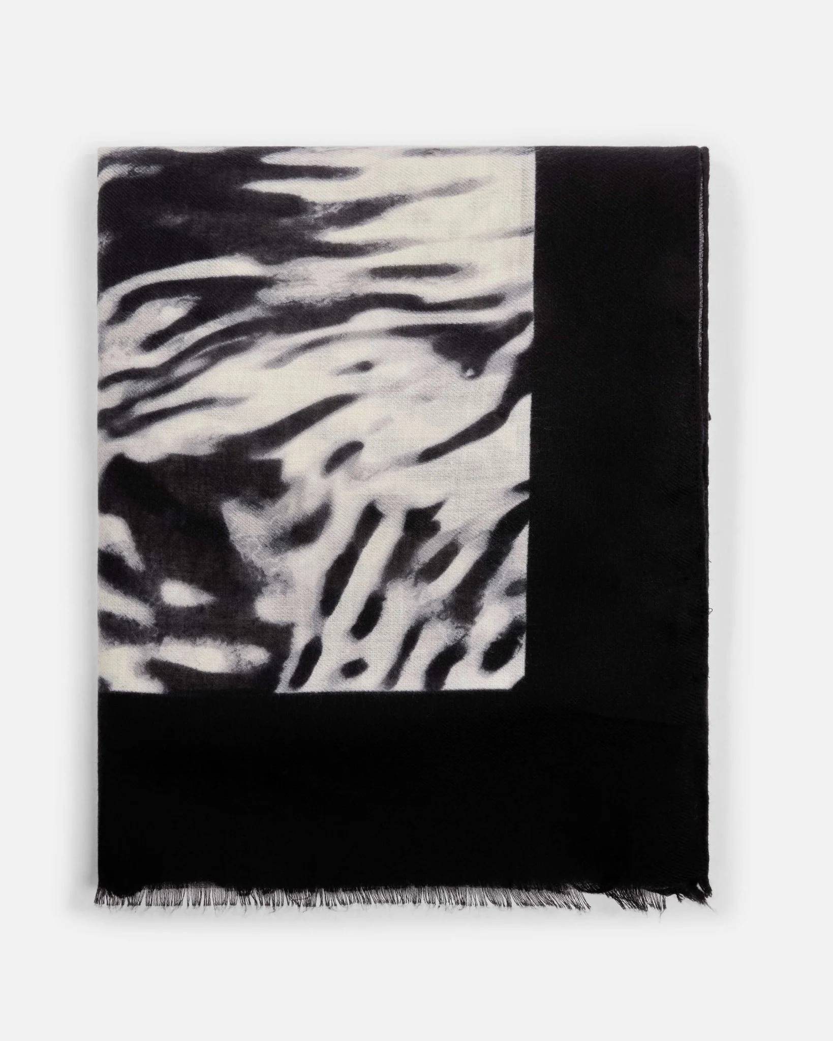 FOULARD YAKIA -  Imprimé écru noir