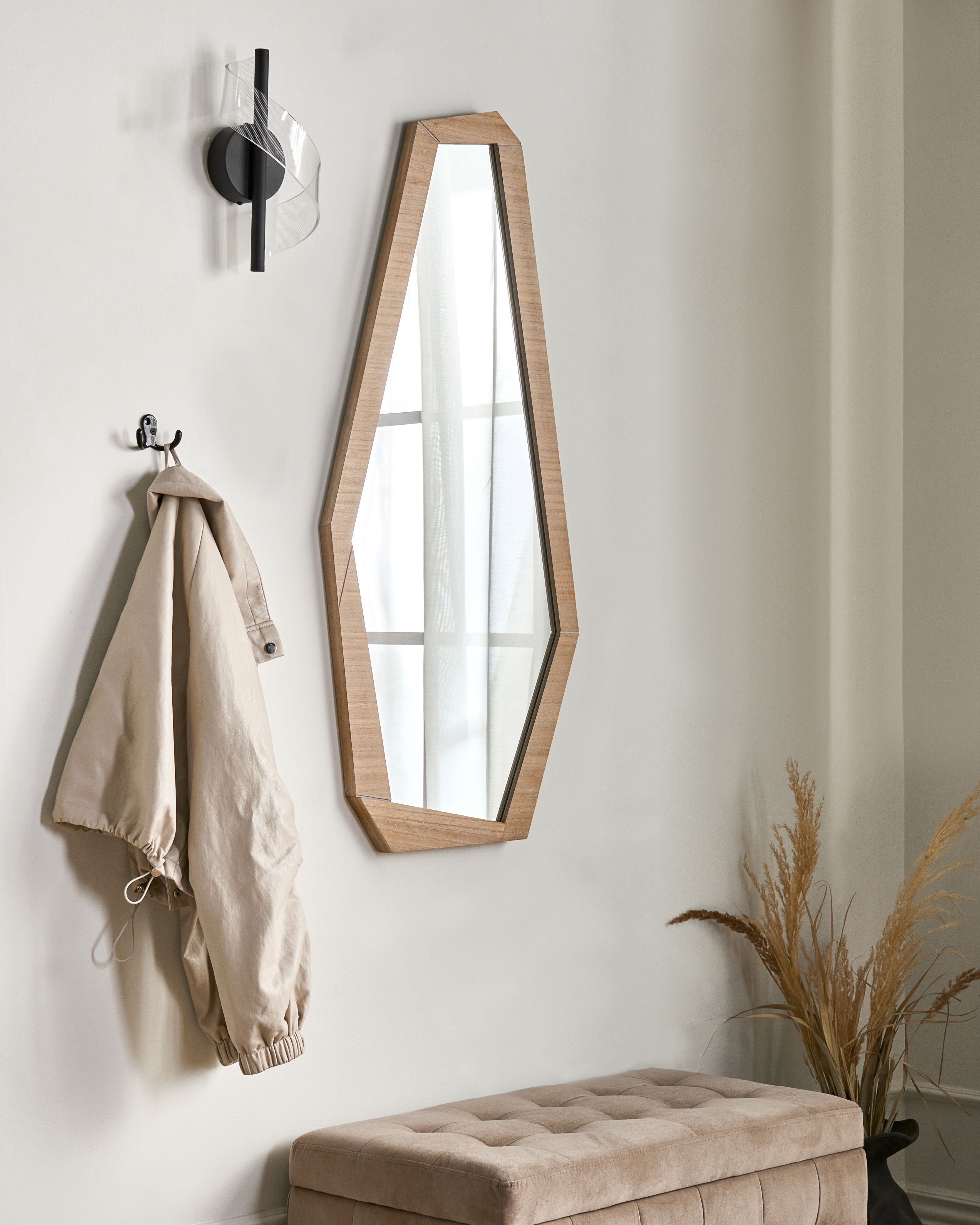 Wall Mirror CHANU 44 cm 104 cm Light Brown