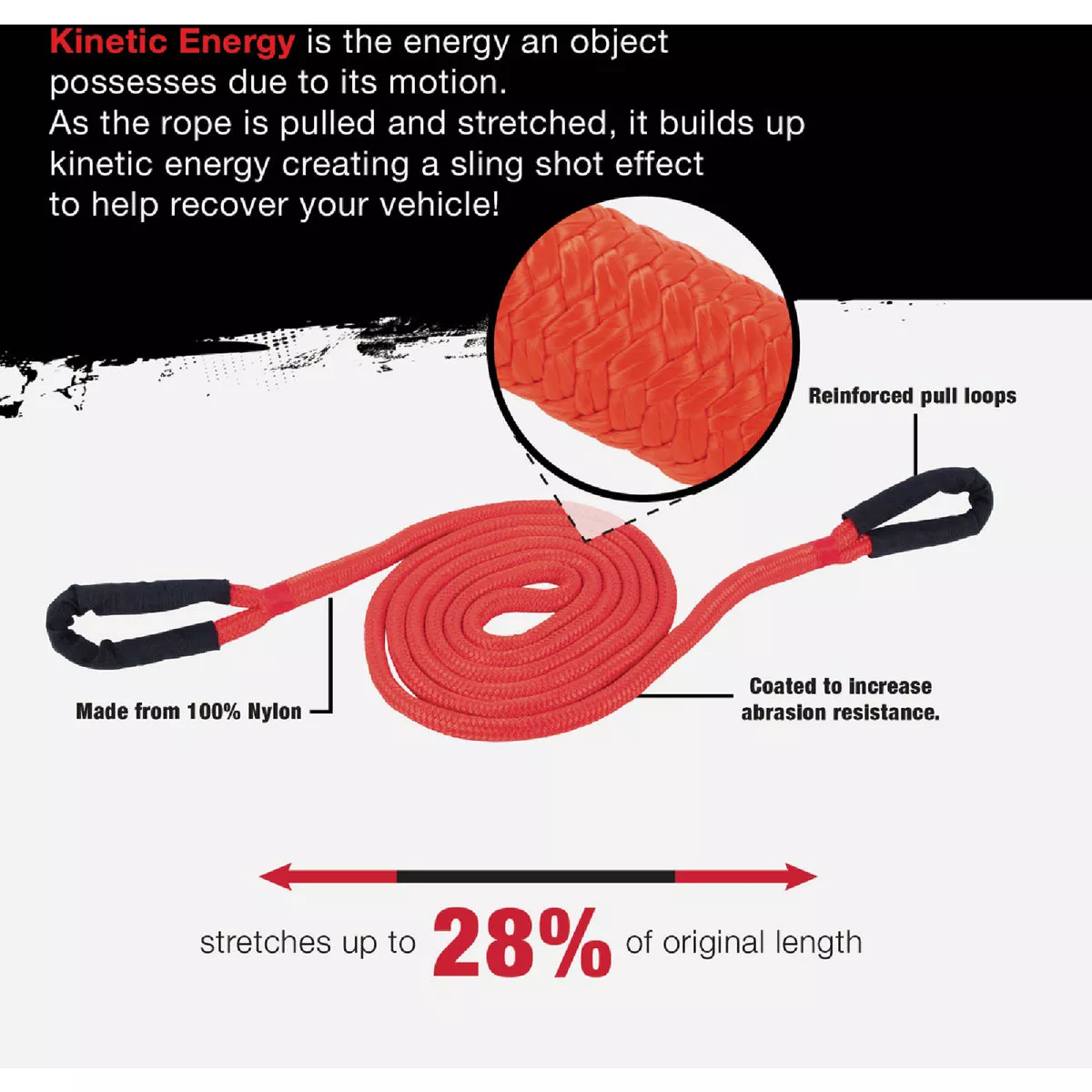 Erickson 7/8 In. x 20 Ft. 22,020 Lb. Kinetic Recovery Rope