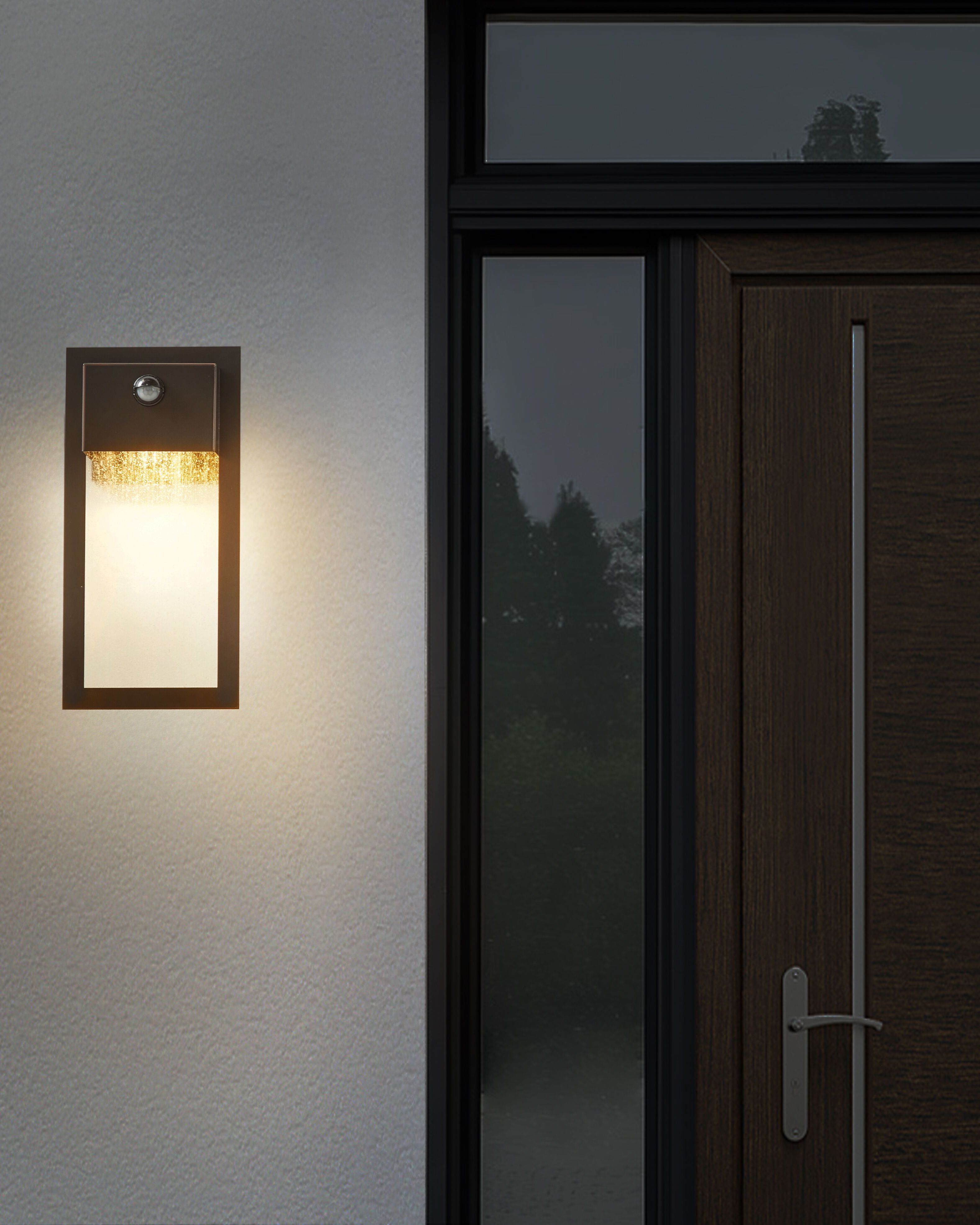 Outdoor LED Wall Light ELLIOT with Motion Sensor Black