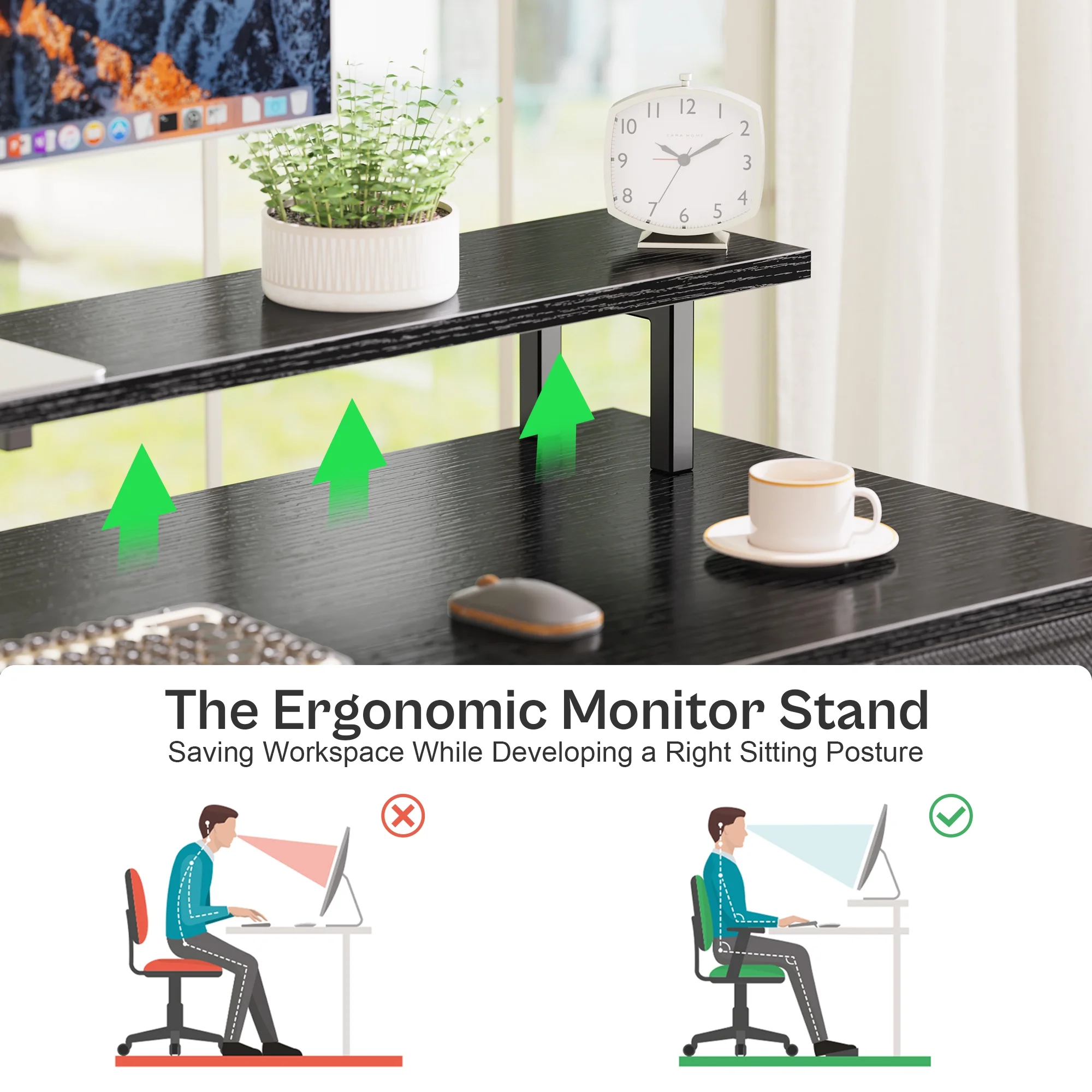 55.1" LED Gaming Desk with Drawers, Computer Desk with Outlets, Office Desk with 4 Drawers, Corner Desk, Writing Desk in White - Image 13