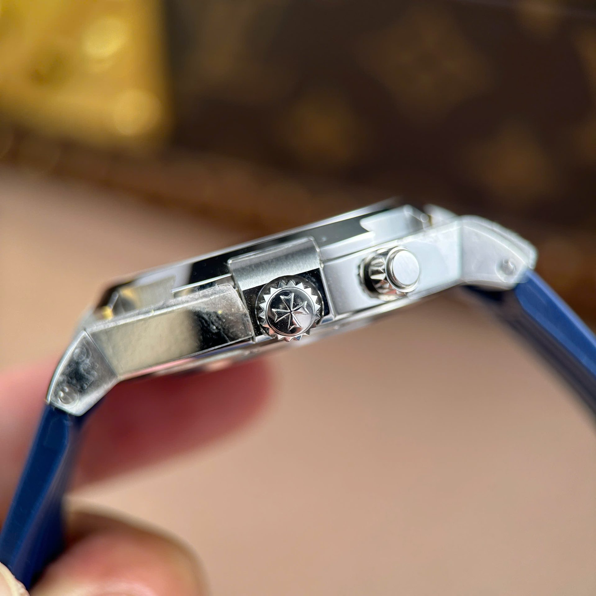 Vacheron Constantin Overseas Dual Time 47450 Replica Watches Blue Dial Rubber Strap 9F Factory 42mm - Top club
