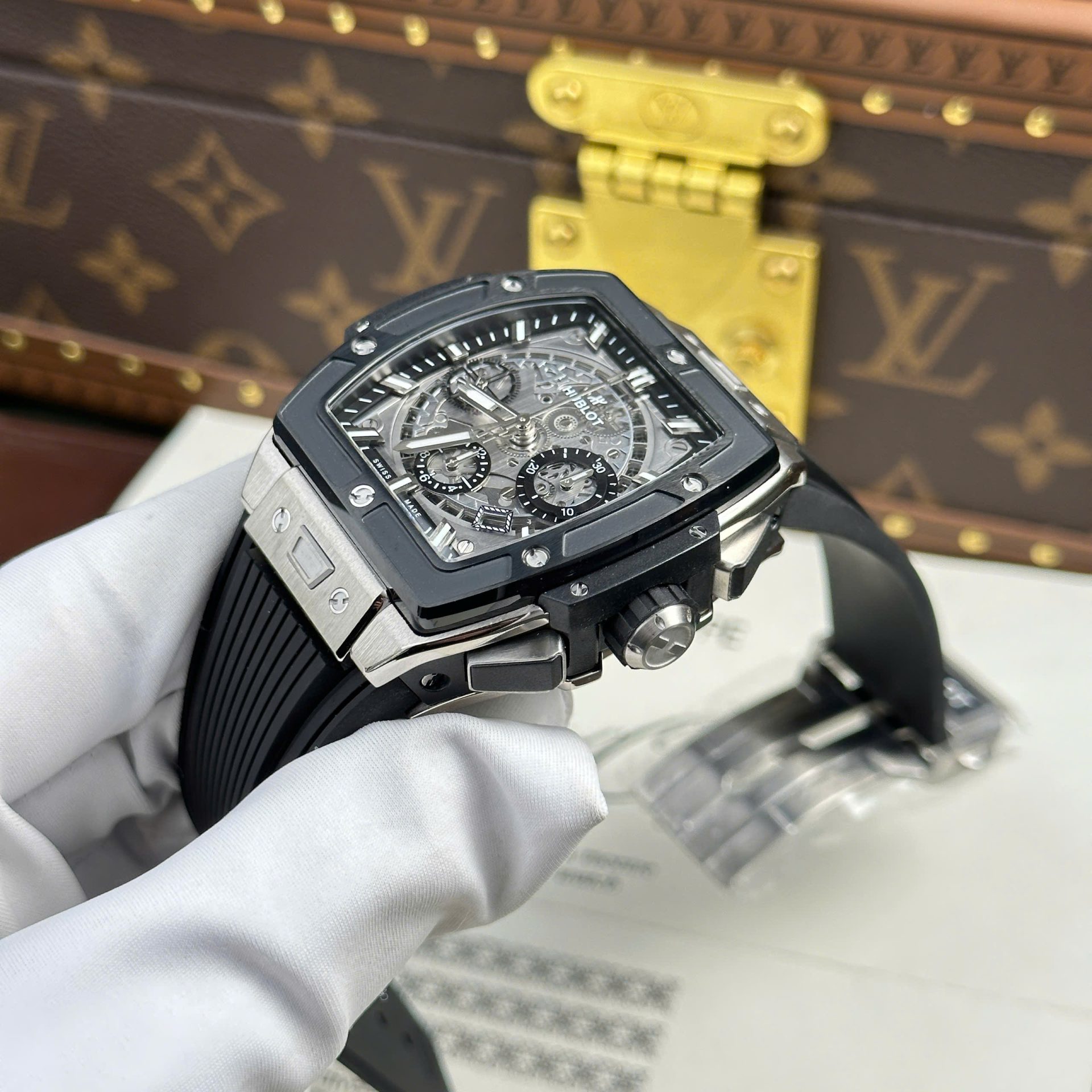 Hublot Spirit Of Big Bang Titanium Replica Watches Bezel Black BBF Factory 42mm - Top club