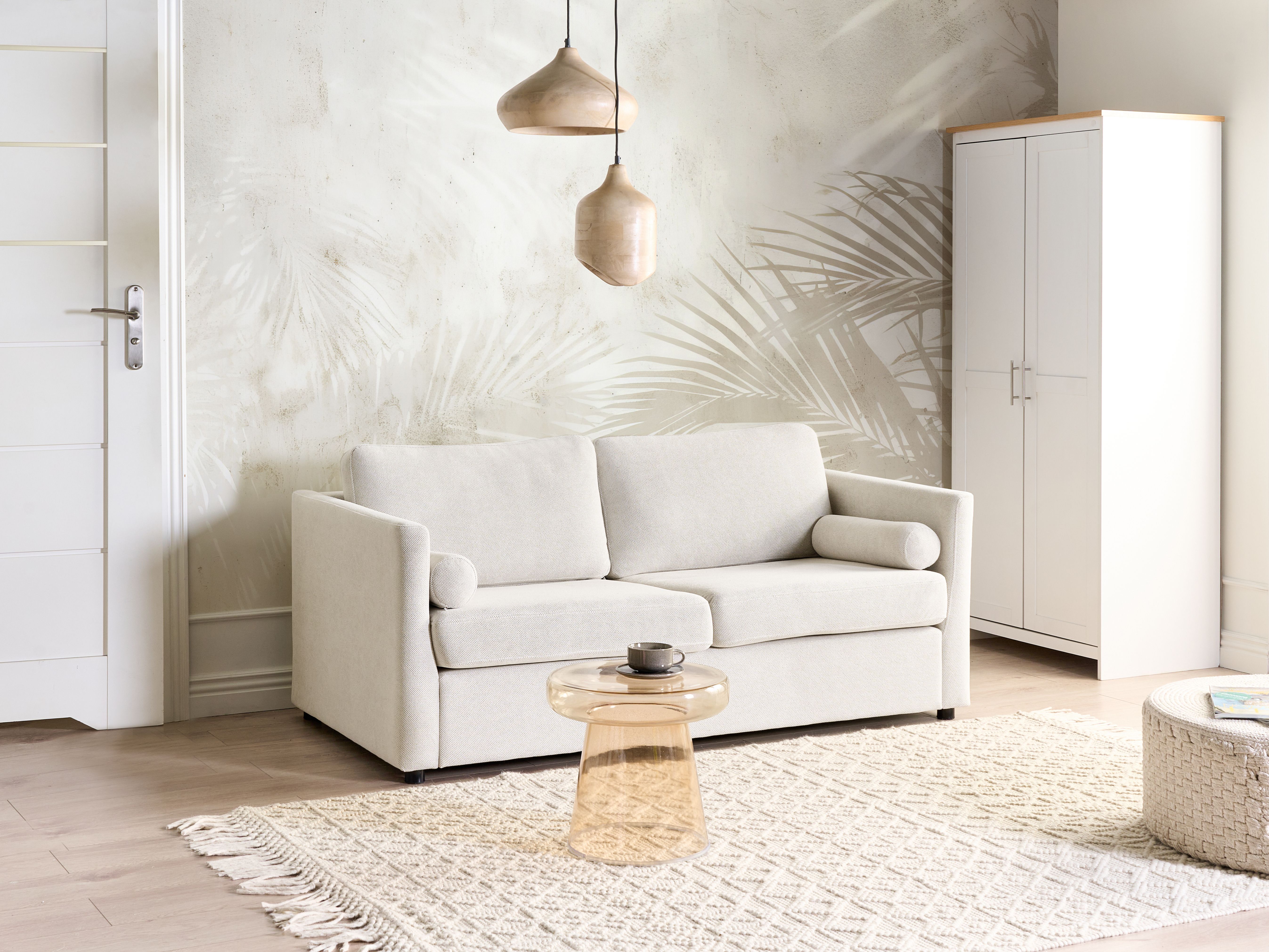 Sofa Bed INKOO Fabric Off-White