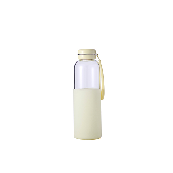 550ml Macarons Lid Silicone Sleeve High Borosilicate Glass Water Bottle Colorful Anti-cracking BPA Free Leak Proof Direct