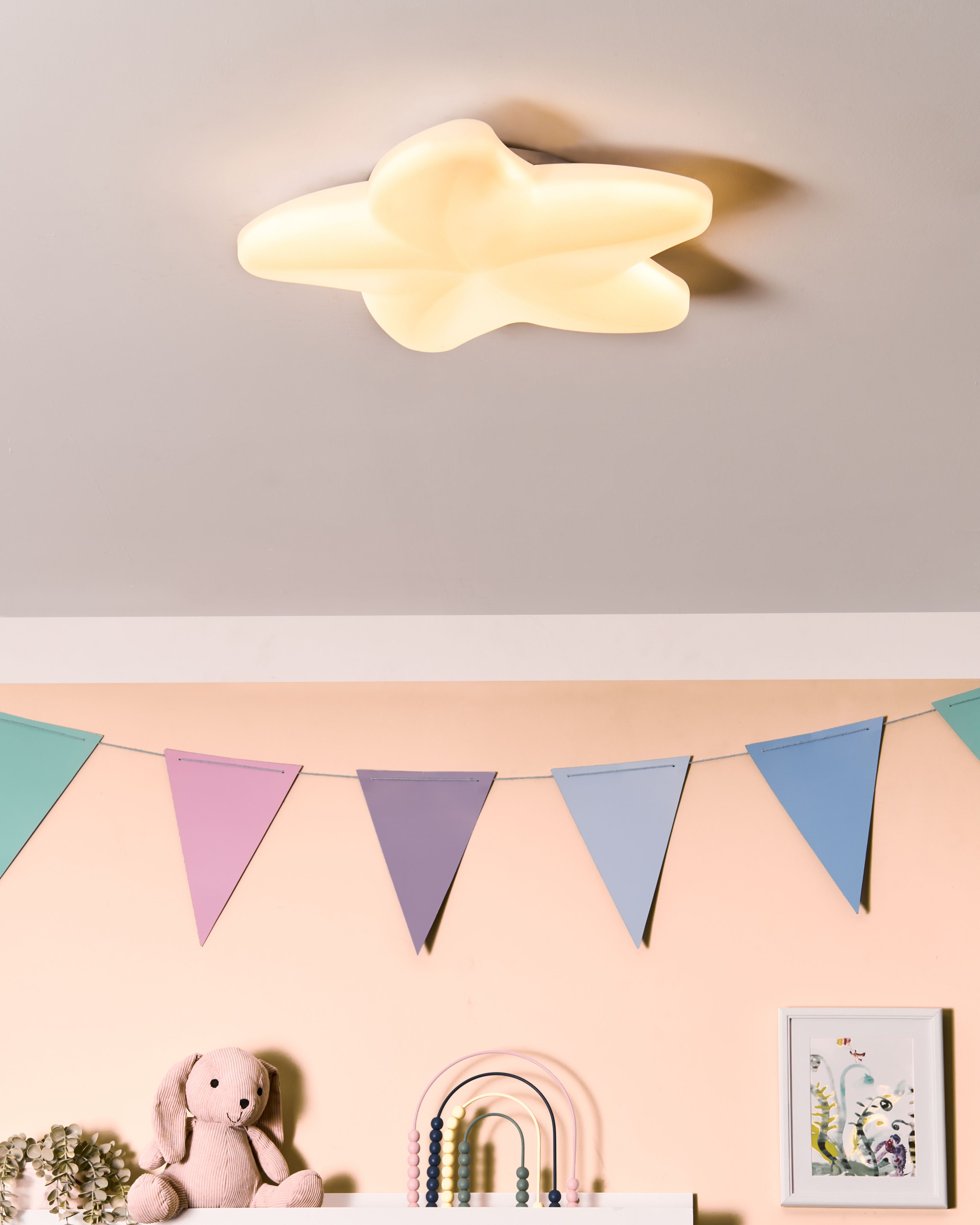 LED Ceiling Lamp Starfish SURNA with Dimmer White