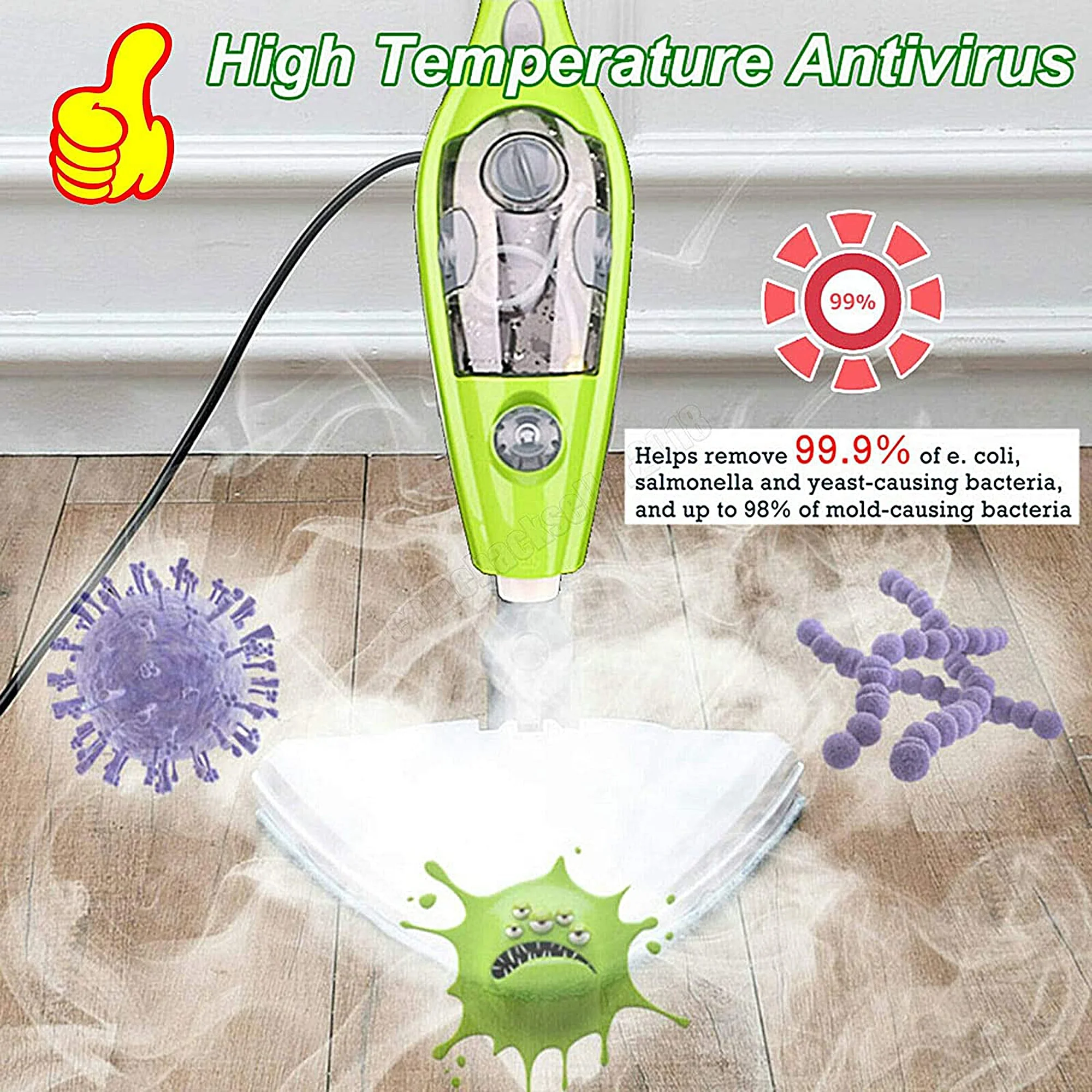 All-in-One 10-in-1 Steam Cleaner for Hardwood Floors, Tiles, Carpets, and Windows