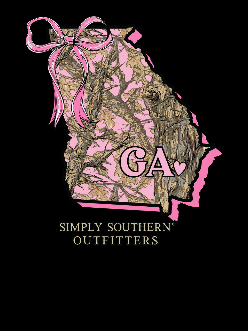 YTH-LS-STATE-GA-BLK - Simply Southern Outlet