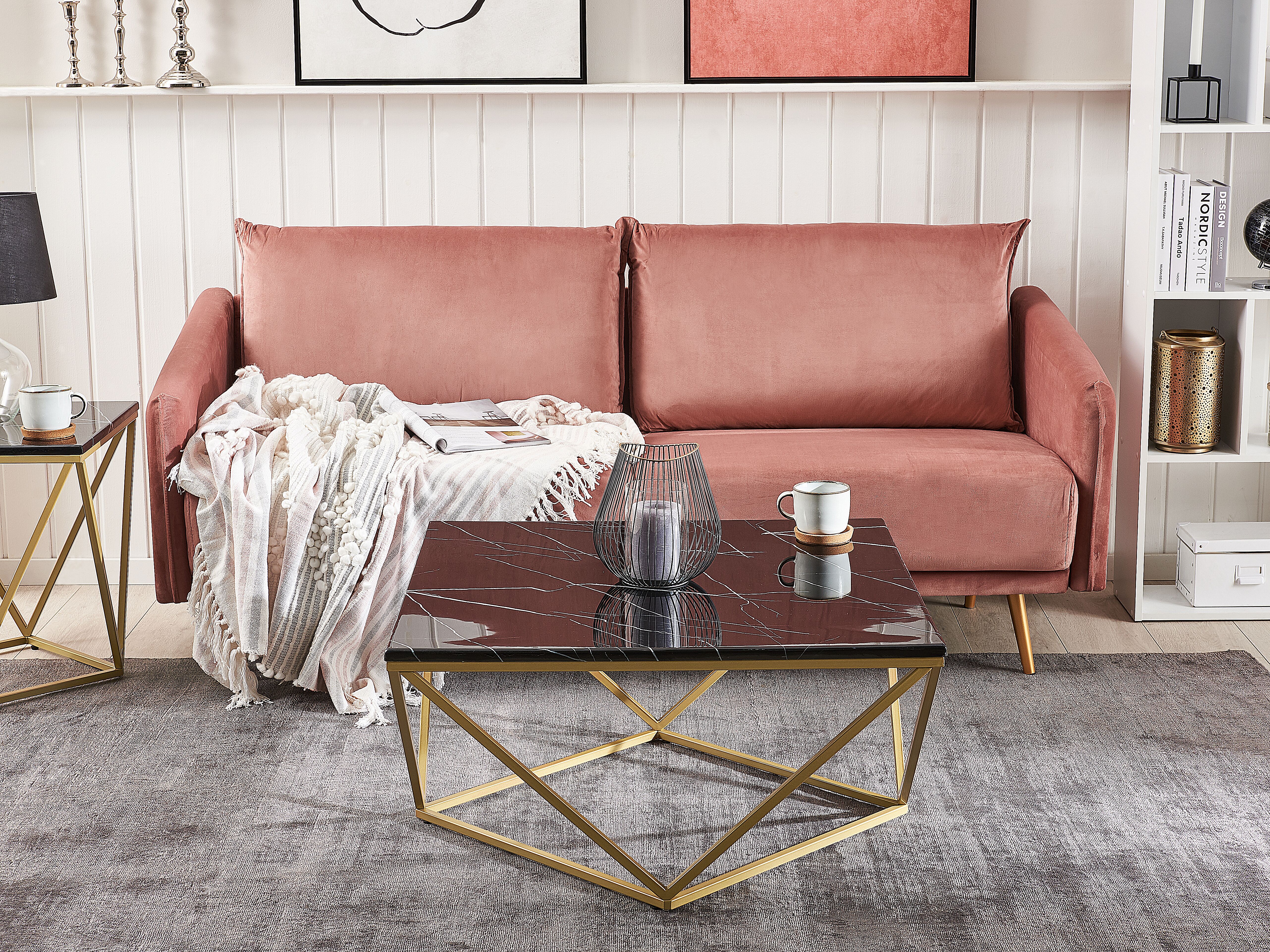 Coffee Table MALIBU Black Marble