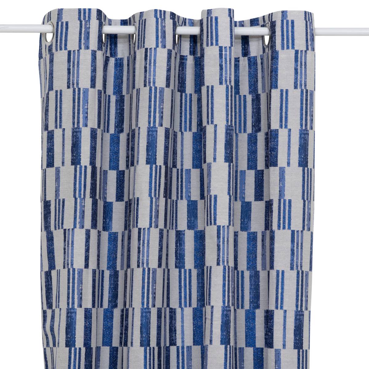 Curtain "Leyna" Jacquard, Indigo Blue, 140x260 cm