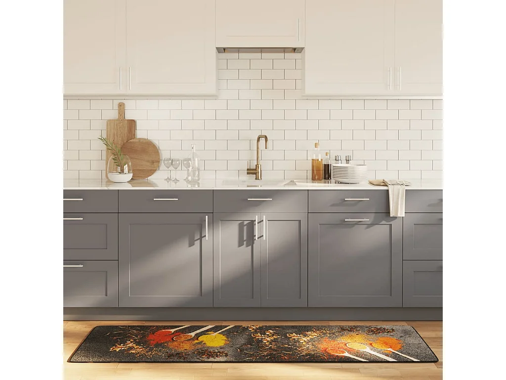 Tapis de cuisine multicolore 60x180 lavable antidérapant
