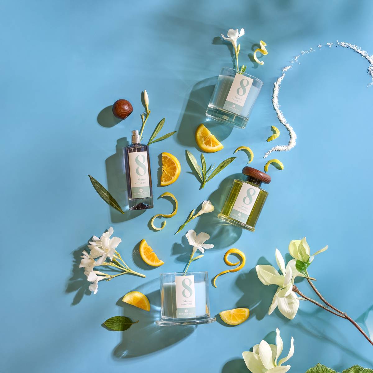 Scented Candle "Numia" Floral scent, Mono&iuml;, 180g