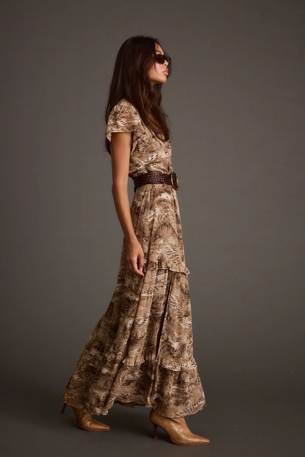 Sundance Mocha Printed Maxi Dress