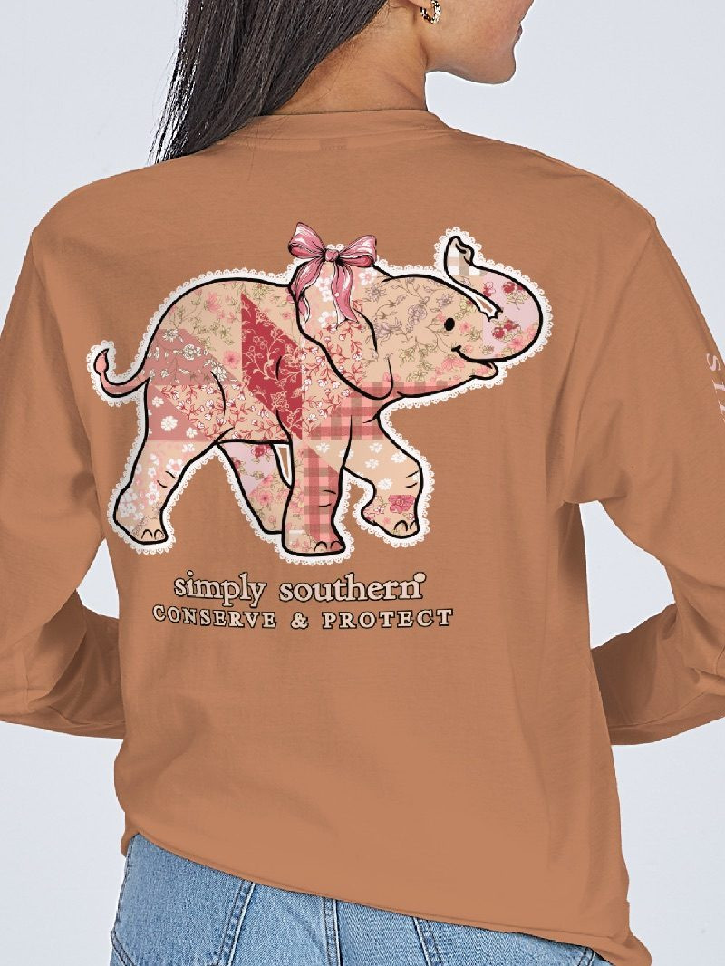 YTH-LS-TRACKE1-PATCH-CHSTNT - Simply Southern Outlet