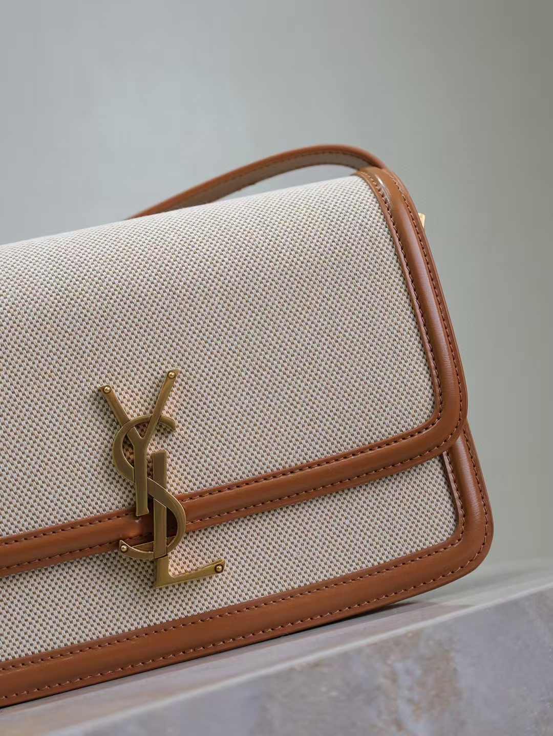 SOLFERINO MEDIUM SATCHEL IN BOX SAINT LAURENT LEATHER