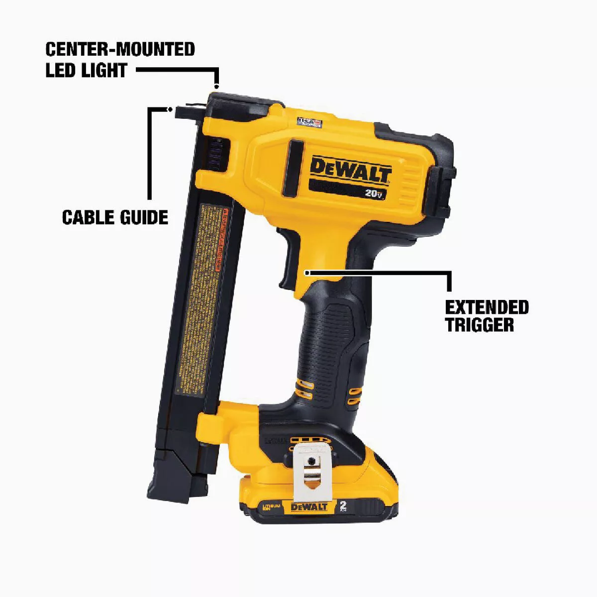 DEWALT 20V MAX 1 In. Cordless Cable Stapler (Tool Only)