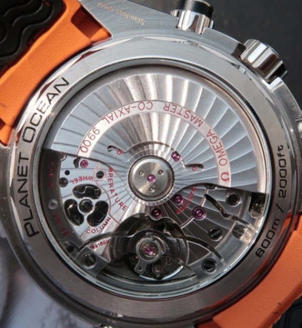 Replica Omega OMF Planet Ocean Master Chronometer SS Black/Orange Bezel Black Dial Nylon A9900 - Top club