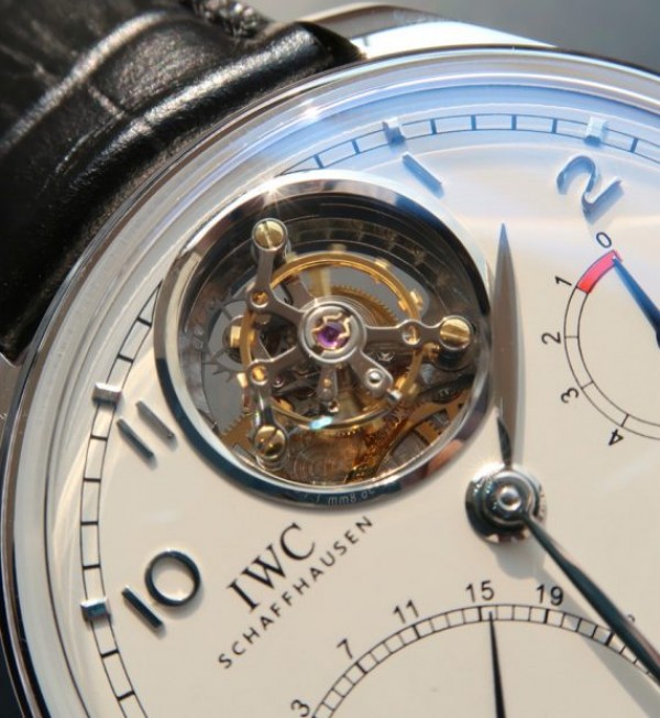 Replica IWC TF Portuguese Tourbillon IW5046 White Dial Leather Strap - Top club