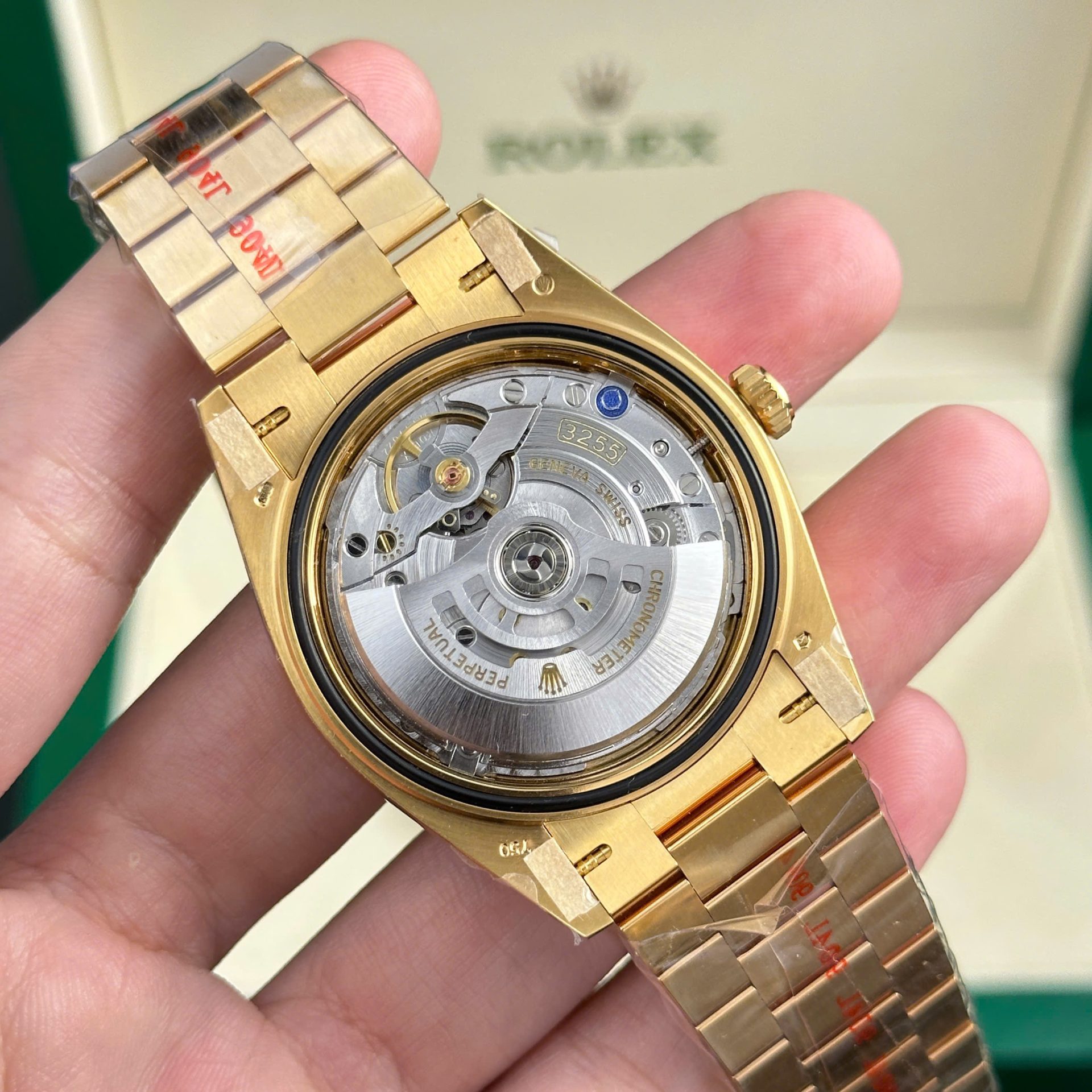 Rolex Day-Date 228238 Replica Watch Yellow Dial President Strap AR Factory 40mm - Top club