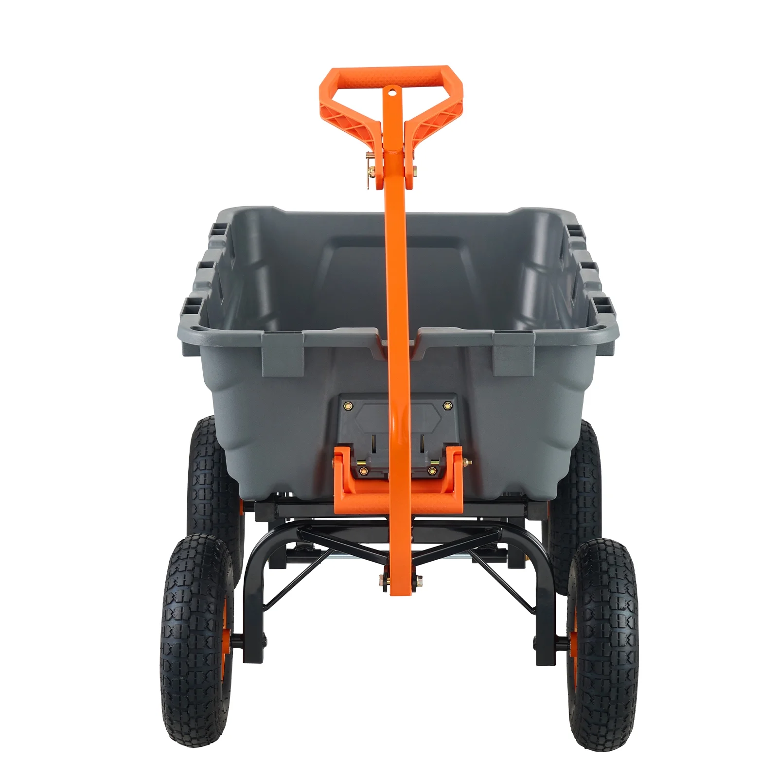KFFKFF Garden Dump Cart, 35.8x19.5x8.2 in Dump Truck Cart, Max. 600lbs Load Capacity, 10in Rubber Tire, 180�� Adjustable Handle - Image 28
