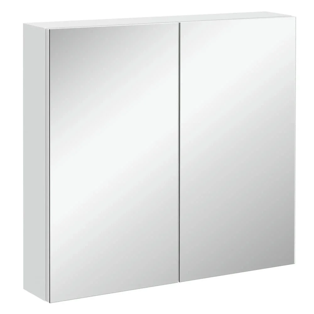Spaco Bathroom Mirrored Cabinet with Double Doors, 24
