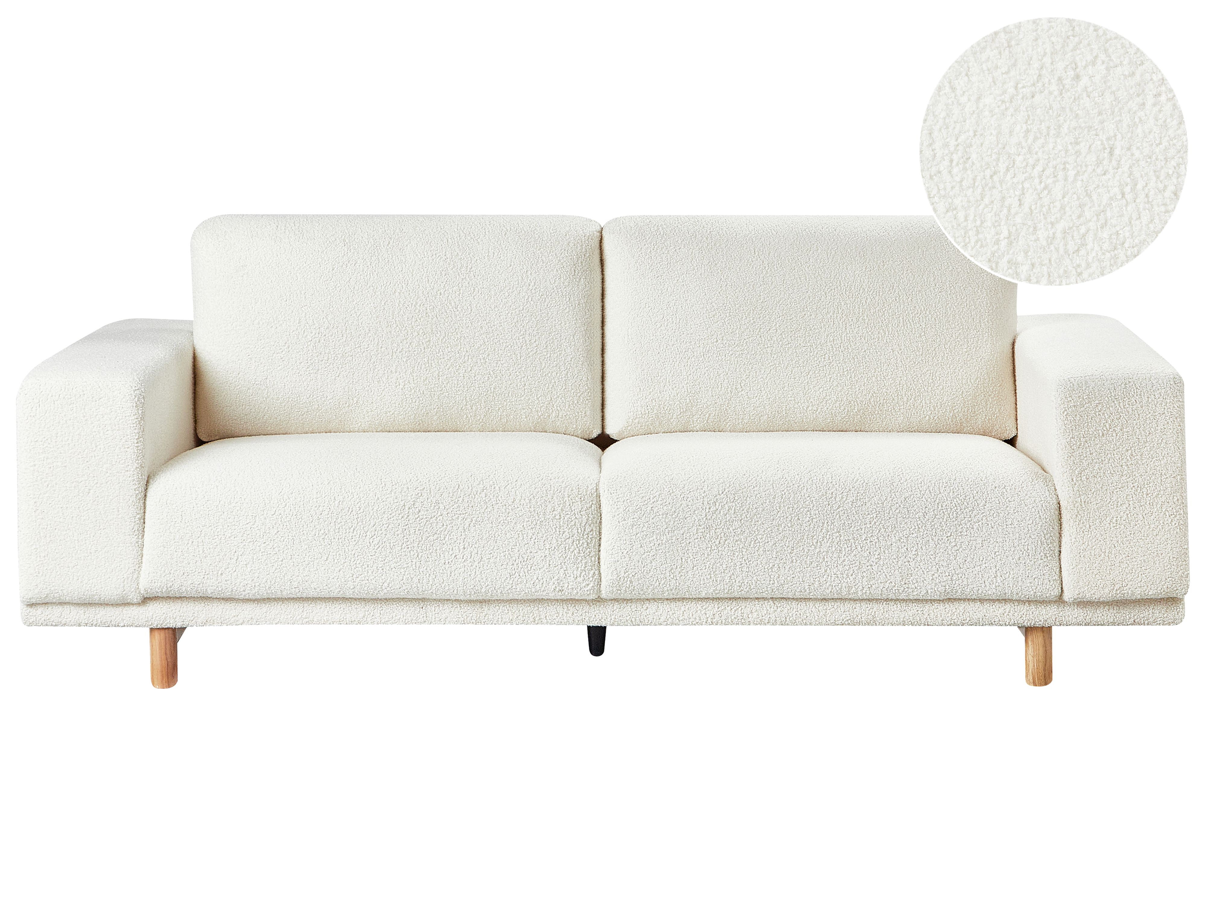 Sofa 3 Seater NIVALA Boucle Off-White