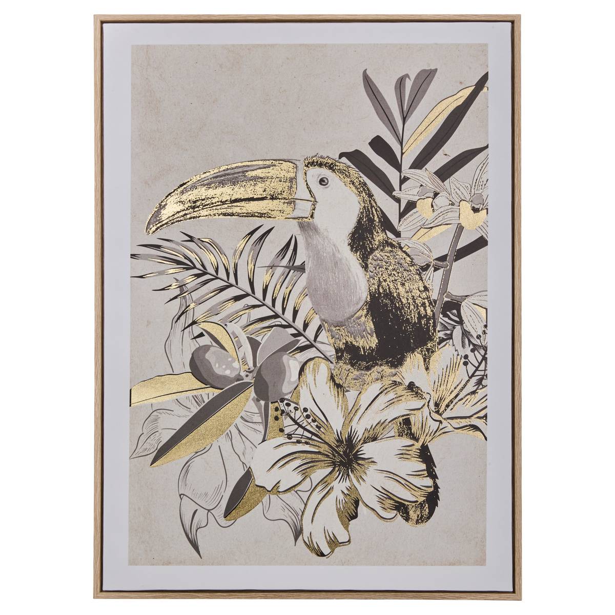 Framed Canvas Print "Rafi" Green, 50x70 cm