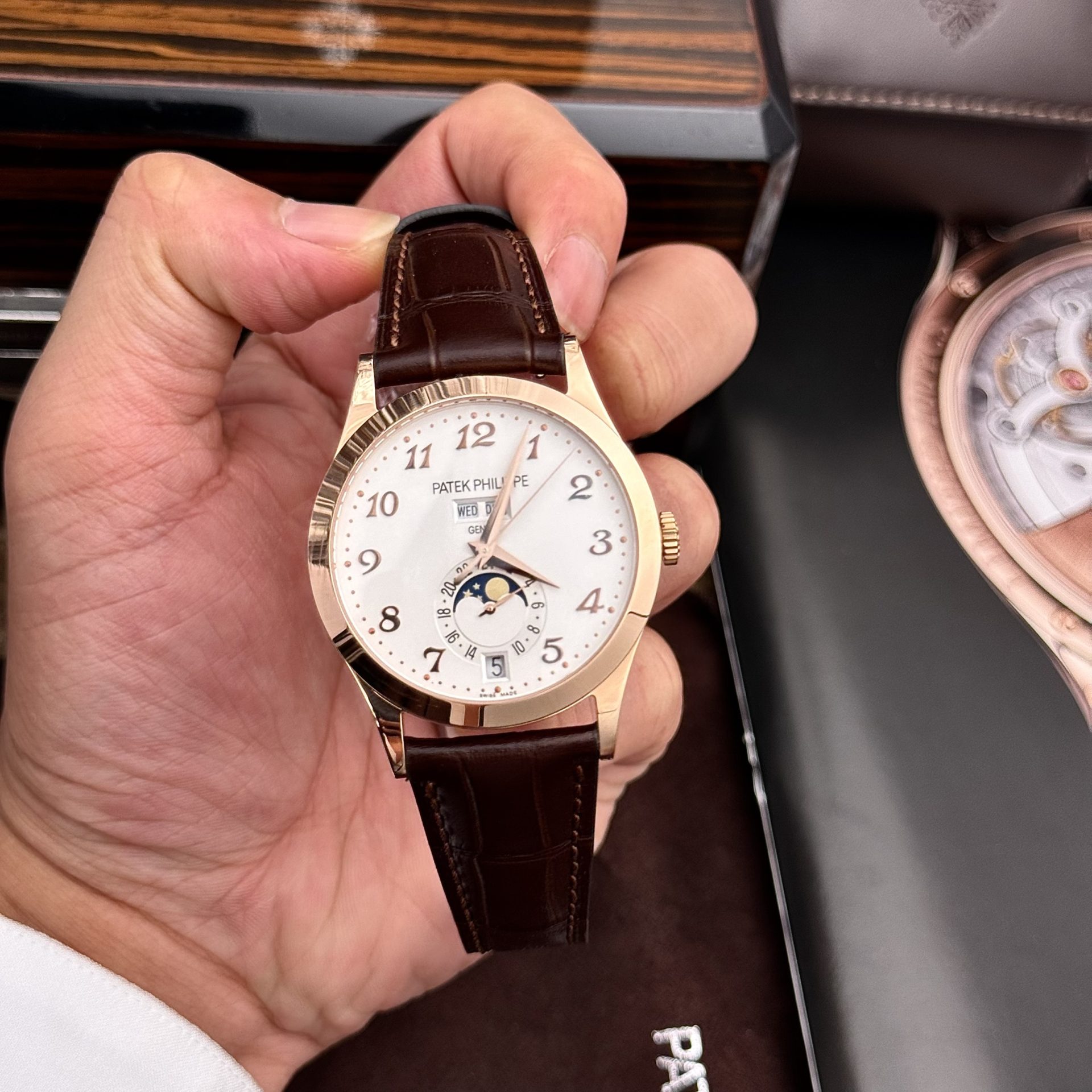 Patek Philippe Replica Watches Complications 5396R White Dial Leather Strap 38.5mm - Top club