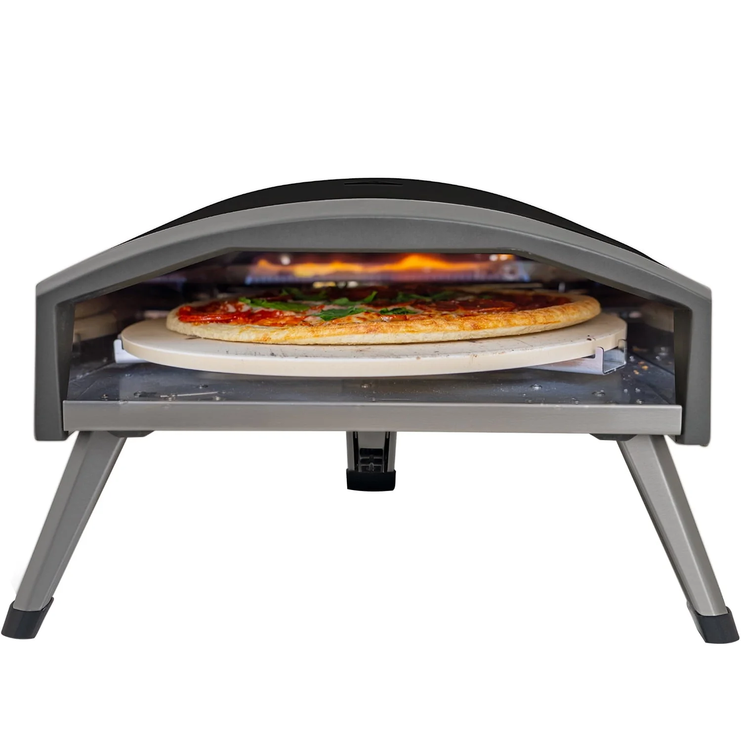 Deco Chef Outdoor Gas Pizza Oven, Portable Collapsable Design, Hassle-Free Self-Rotating Baking Stone, Black - Image 7