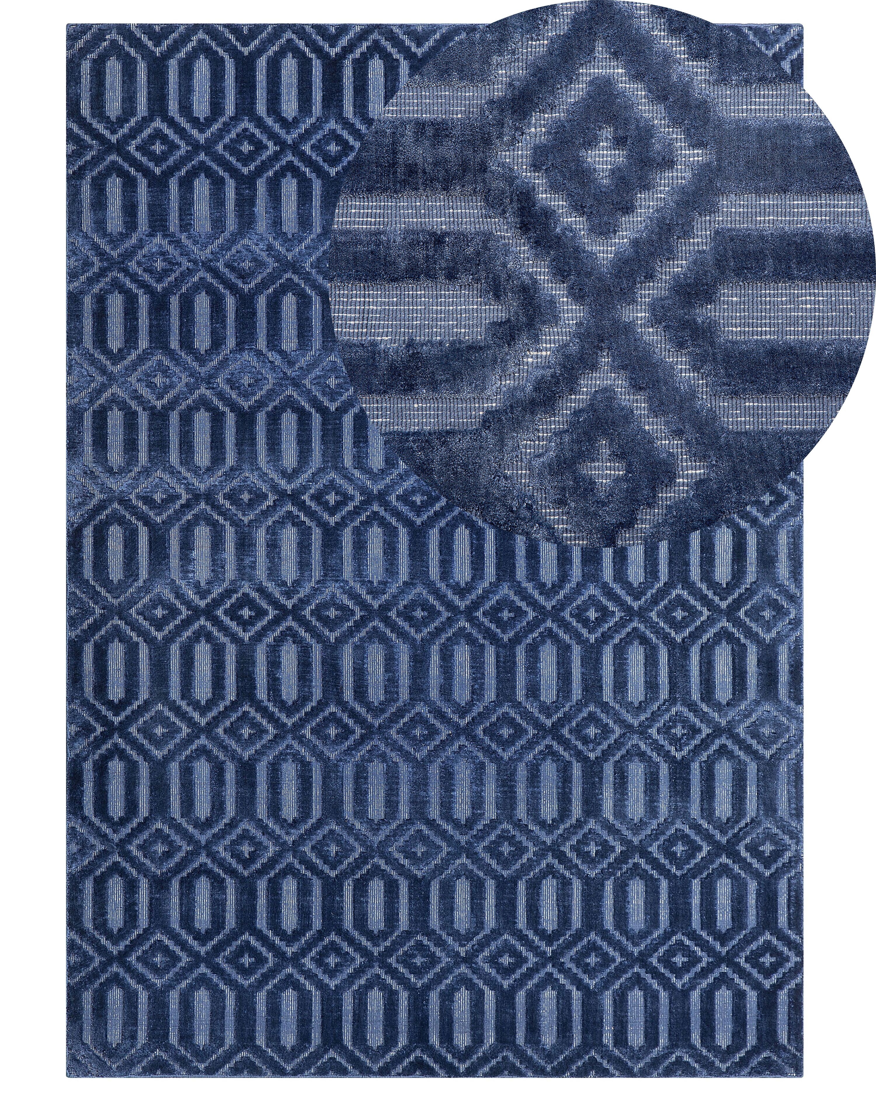 Rug ADATEPE Navy Blue 160 x 230 cm Viscose
