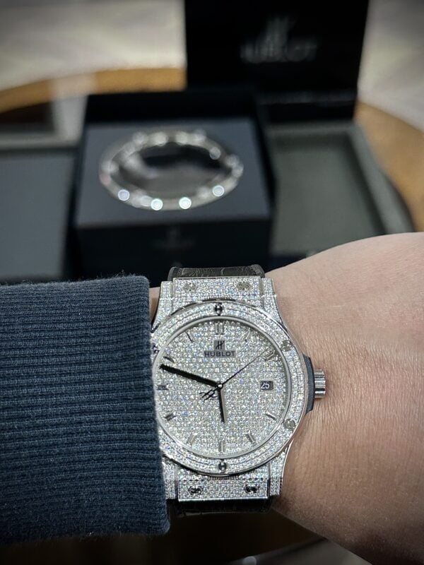 Hublot Replica Watch Classic Fusion Custom Full Moissanite Diamonds 42mm - Top club