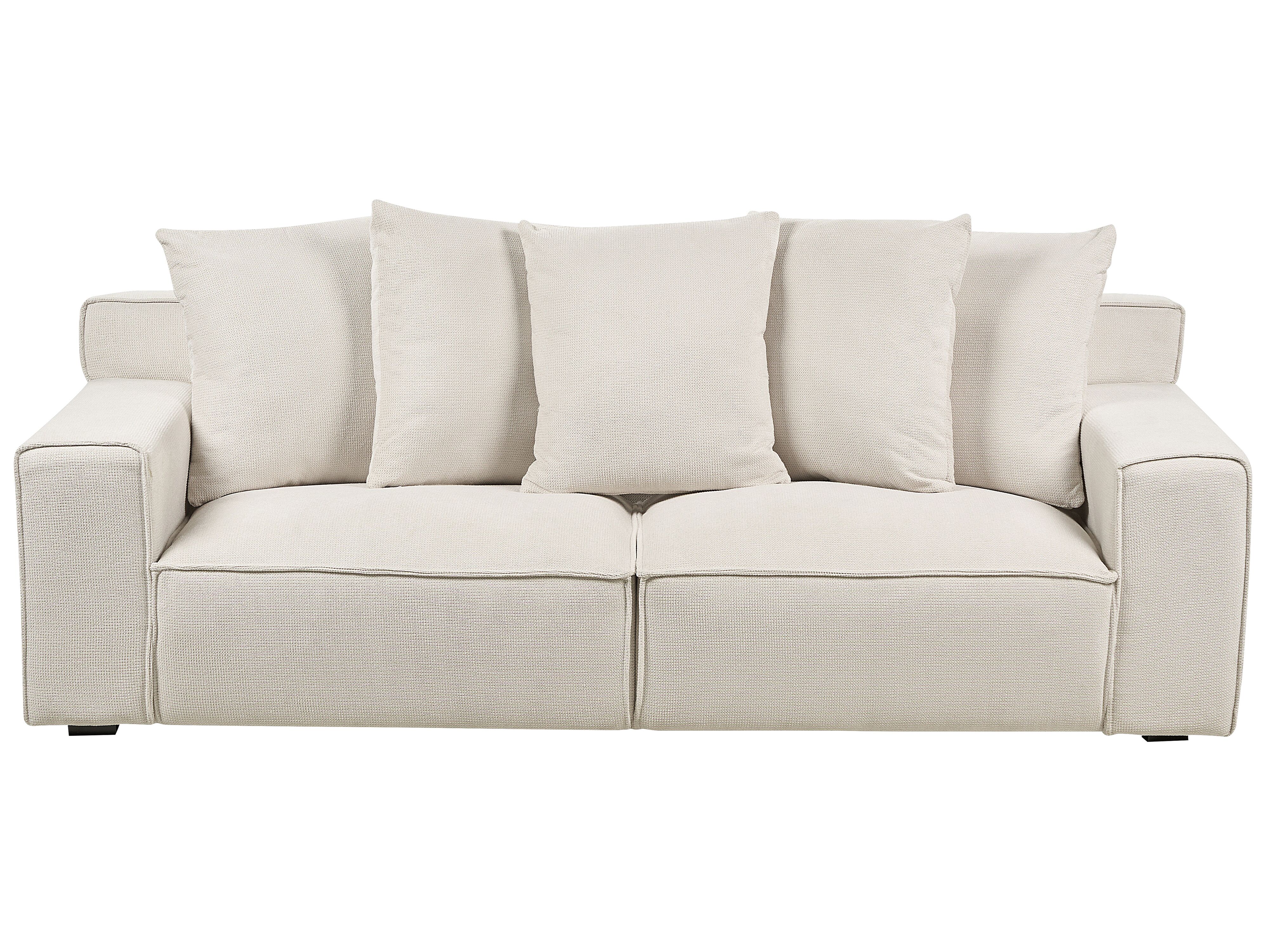 Sofa 3 Seater VISKAN Chenille Off-White