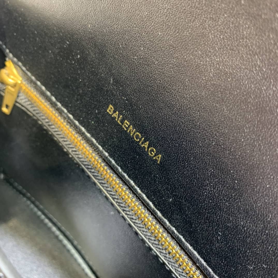Balenciaga Hourglass Leather Top Handle Replica Bag - Replicaclubs