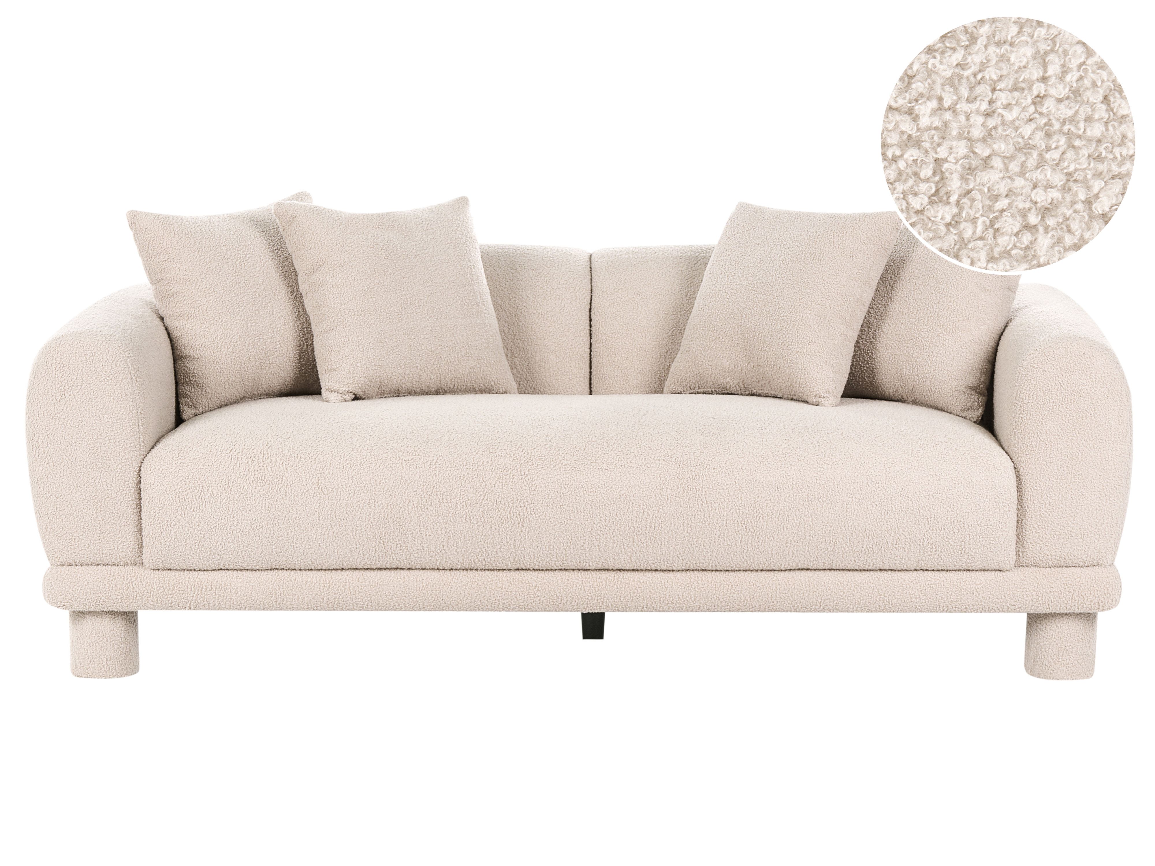 Sofa 3 Seater PORI Boucle Beige