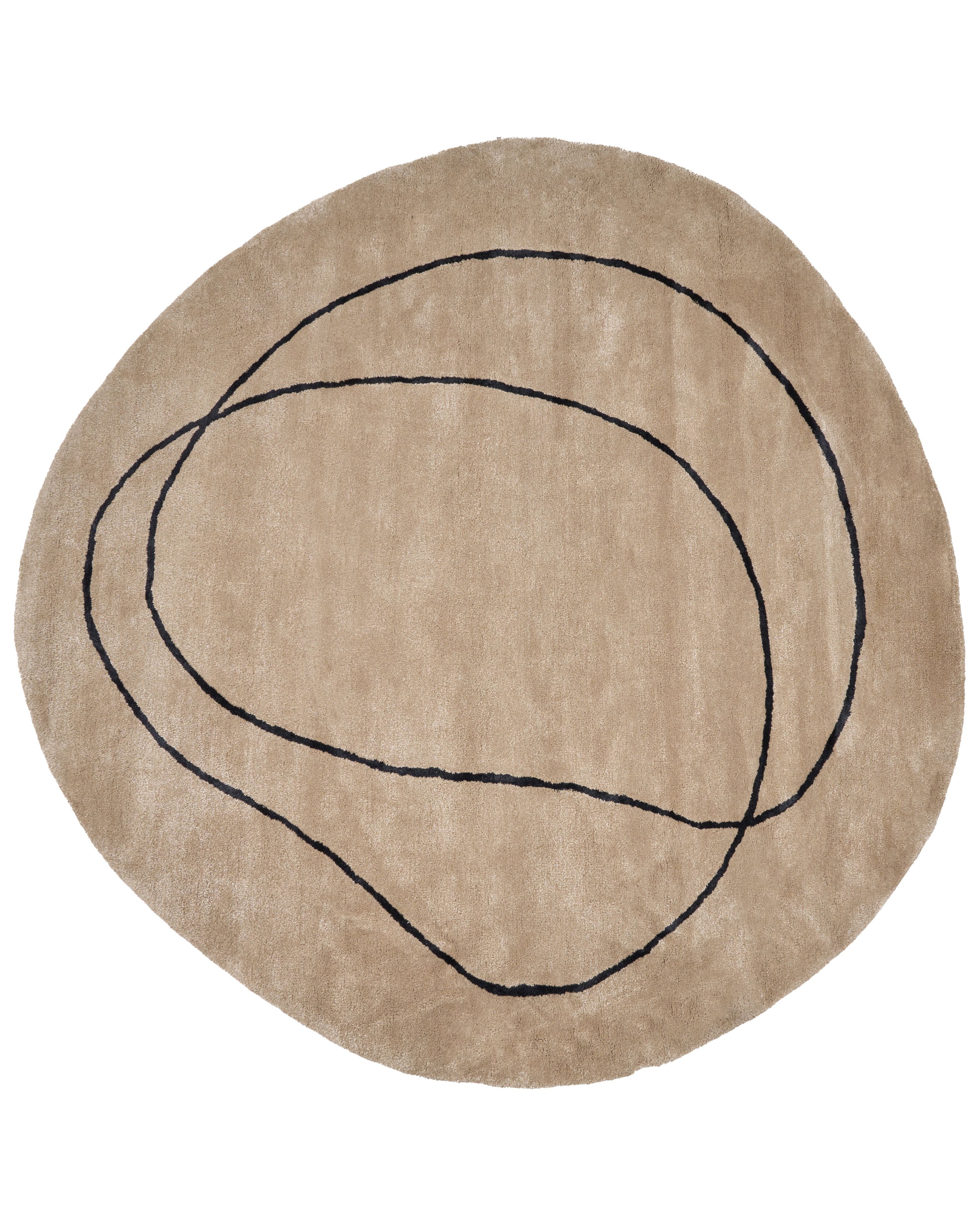 Rug DIGRI Beige ø 200 cm Viscose