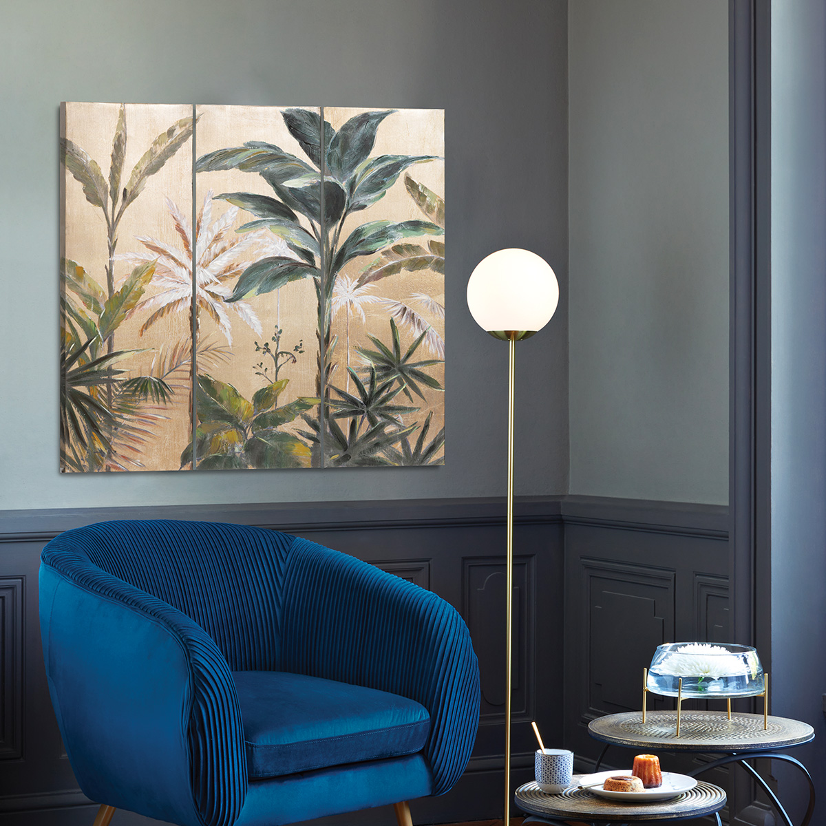 Printed triptych"Triptyque" 90x90 cm