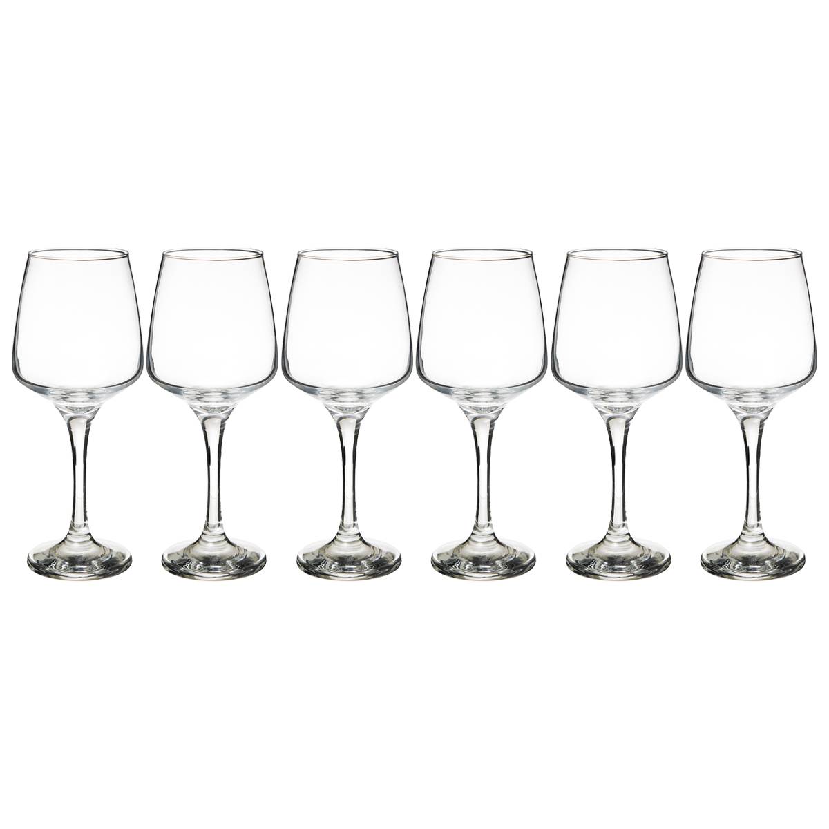 Set of 6 water glasses "Elaya" 330 ml, Transparent
