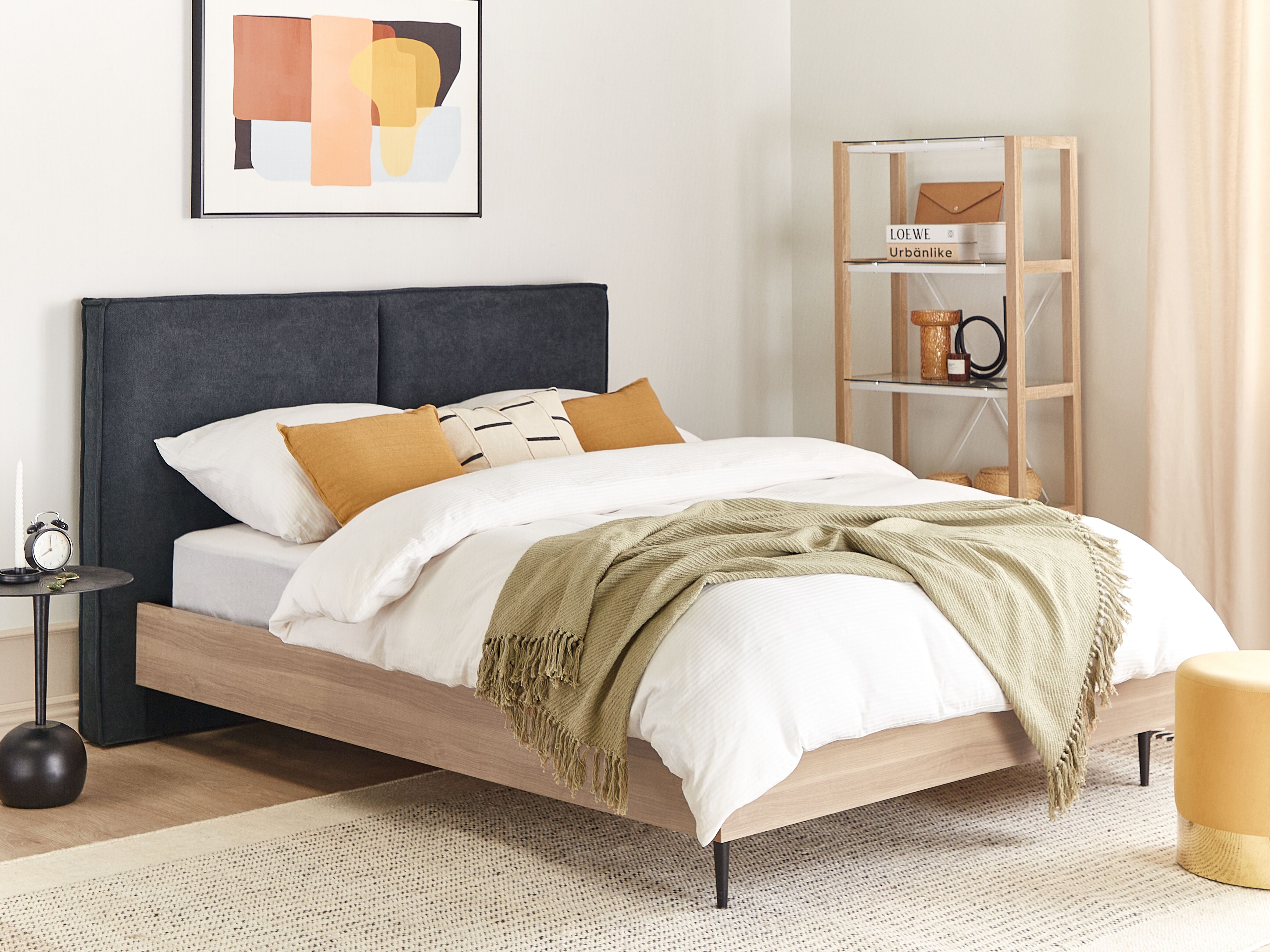 Bed Fabric IZERNORE 140 x 200 cm (EU Double) Dark Grey