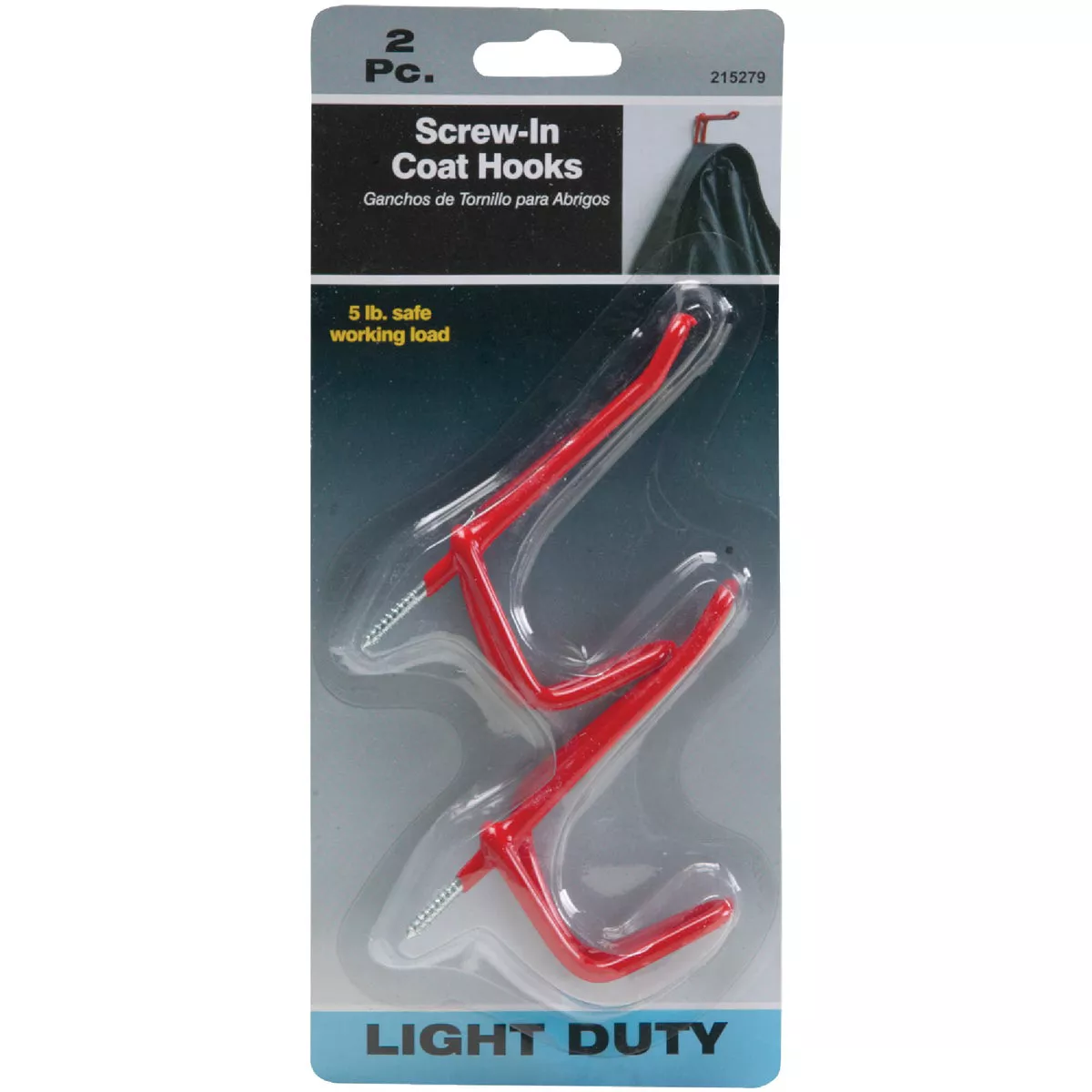 Vinyl Coated 3.8 In. Wardrobe Hook (2-Pack)
