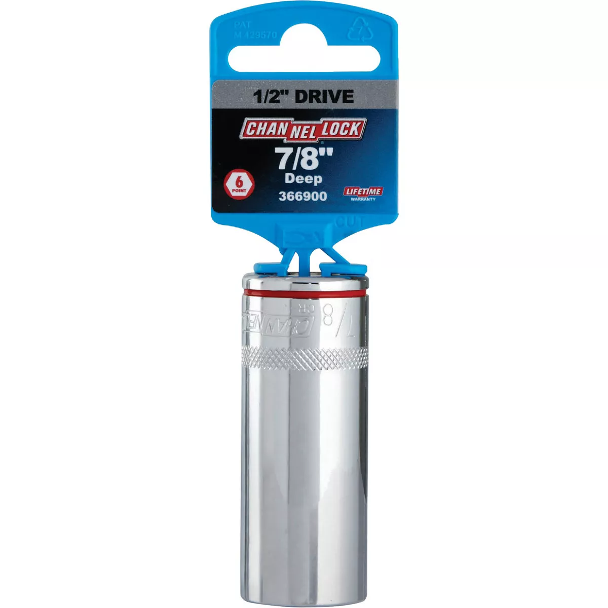 Channellock 1/2 In. Drive 7/8 In. 6-Point Deep Standard Socket