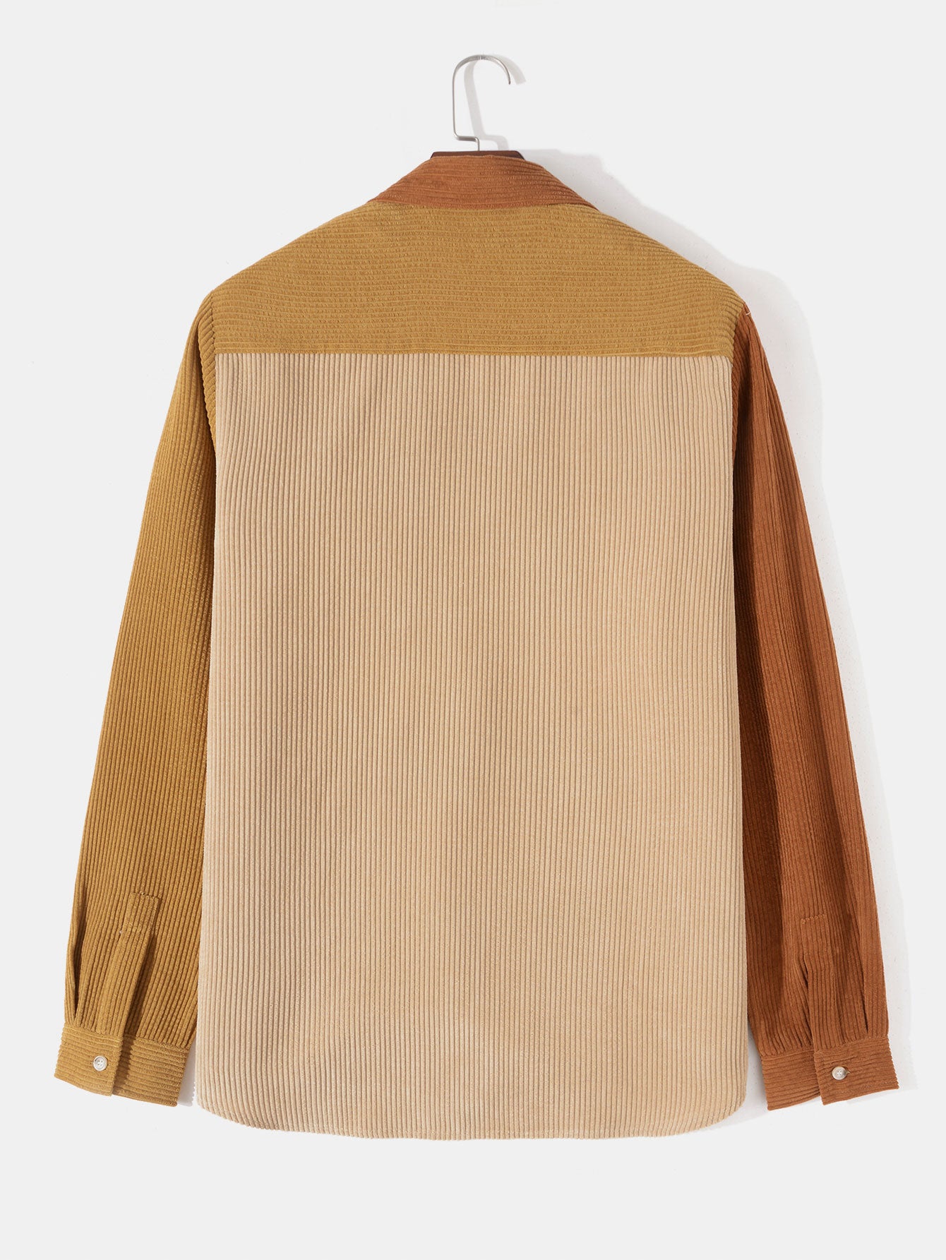 Corduroy Patchwork Button Up Shirt