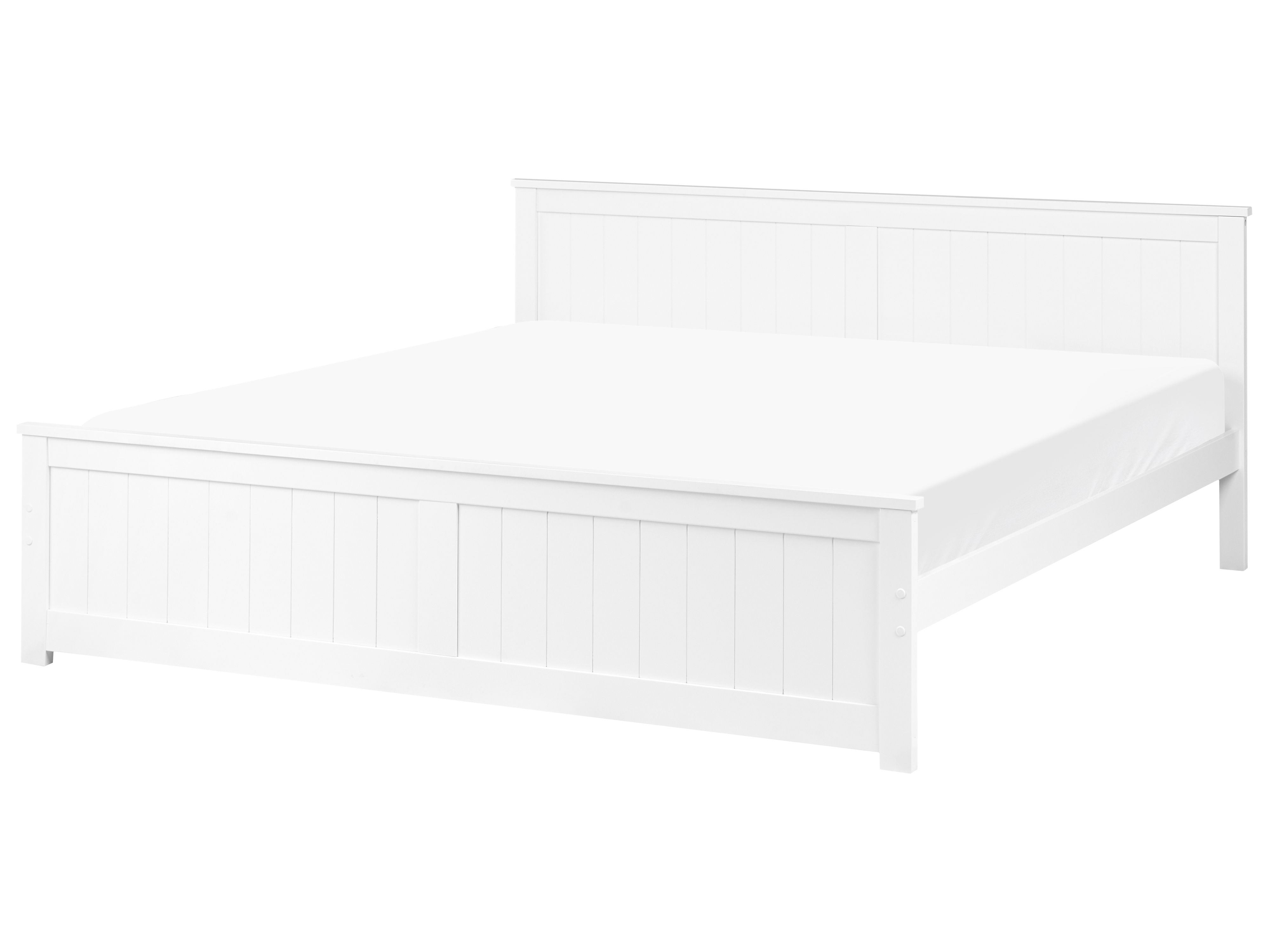 Bed Pine Wood SABRAN 180 x 200 cm (EU Super King) White
