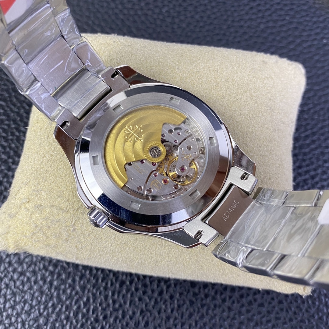 Fake Patek Philippe Replica Watch Aquanaut Date Sweep Seconds Stainless Steel Black Dial 5167/1A-001 3KF(1:1 replica) - Top club