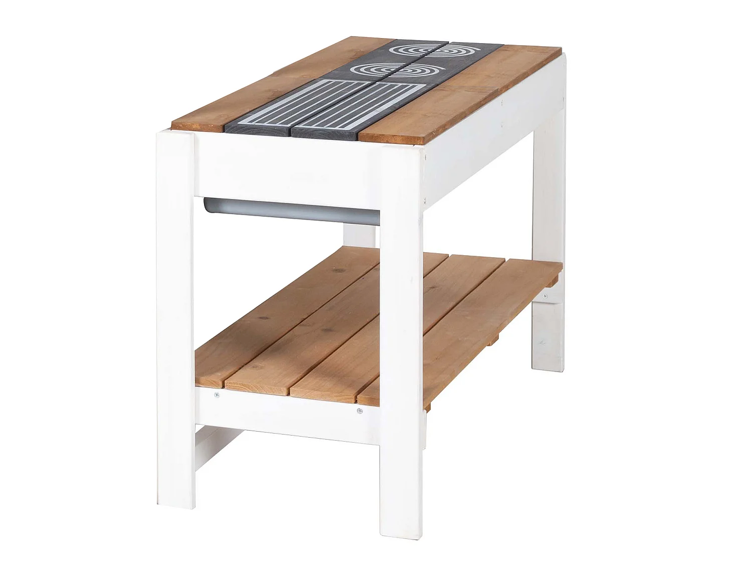 Roba Outdoor Play Kitchen Extension Set pour Playhouse 456067 Blanc-Marron