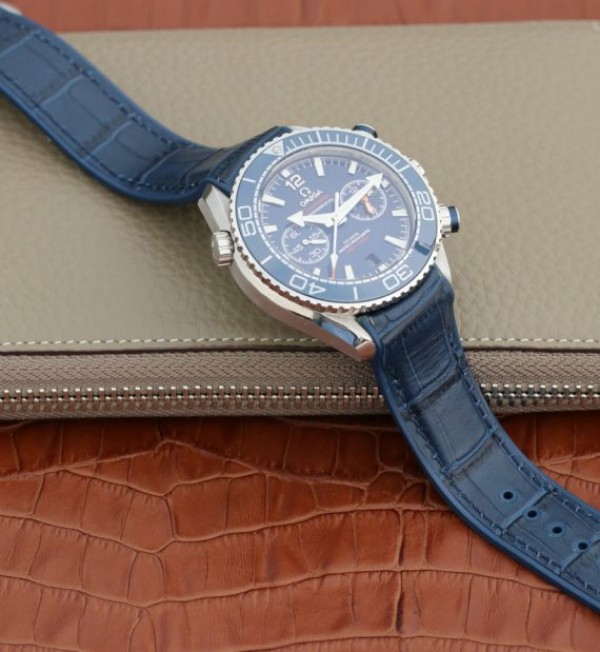 Replica Omega Planet Ocean Master Chronometer OMF Blue LiquidMetal Blue Leather A9900 - Top club